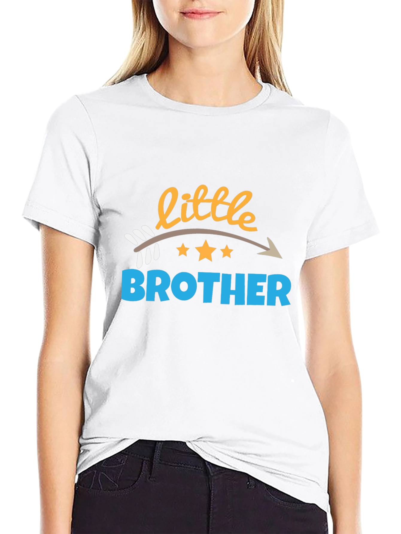 Little Brother Arrow Design Black T-Shirt