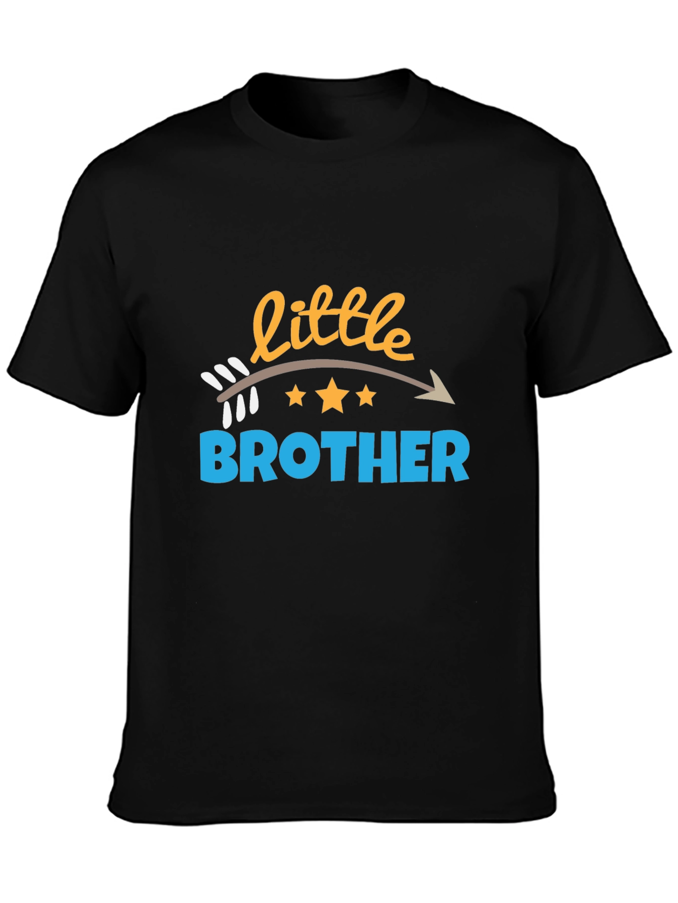 Little Brother Arrow Design Black T-Shirt