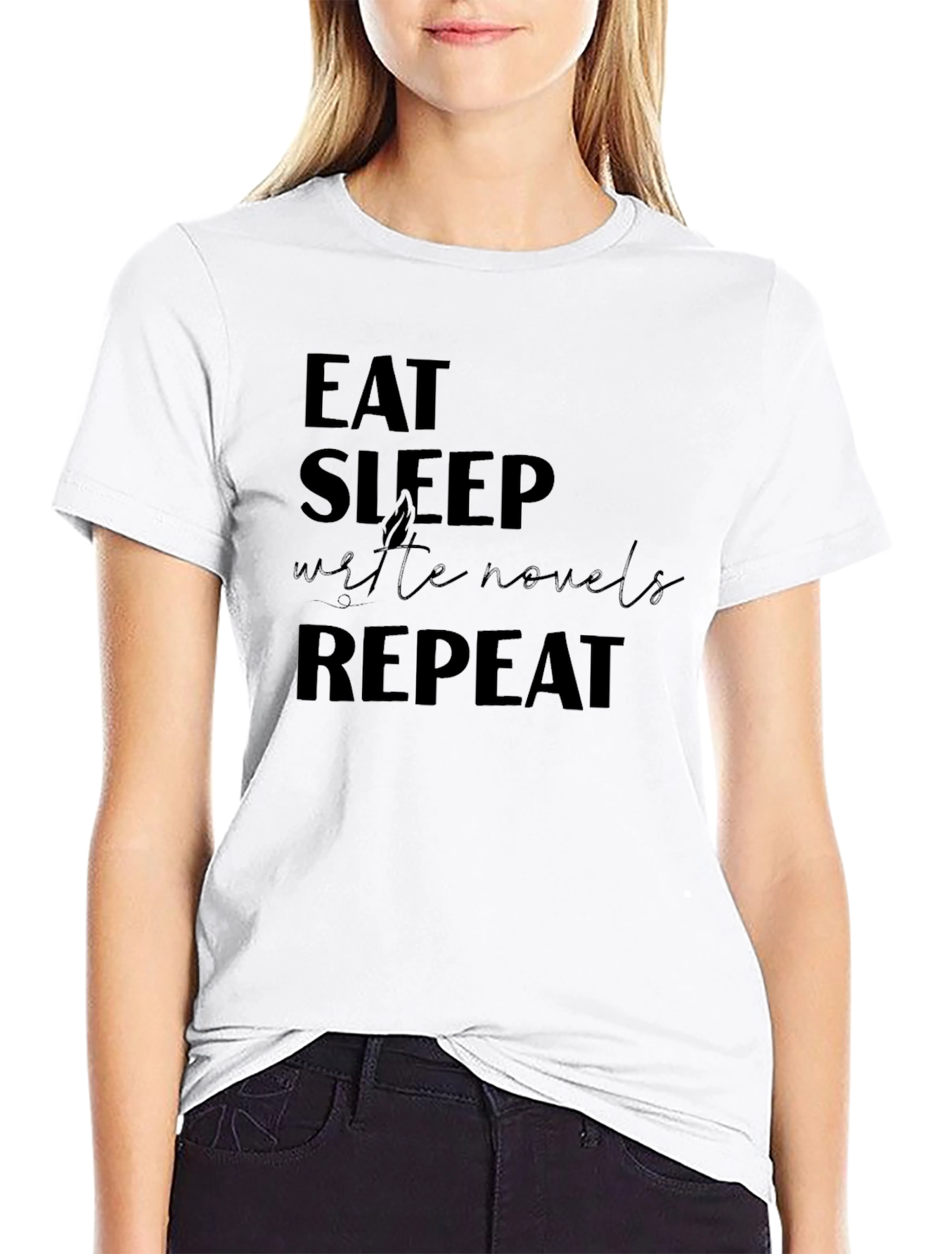 Eat Sleep Write Novels Repeat T-Shirt