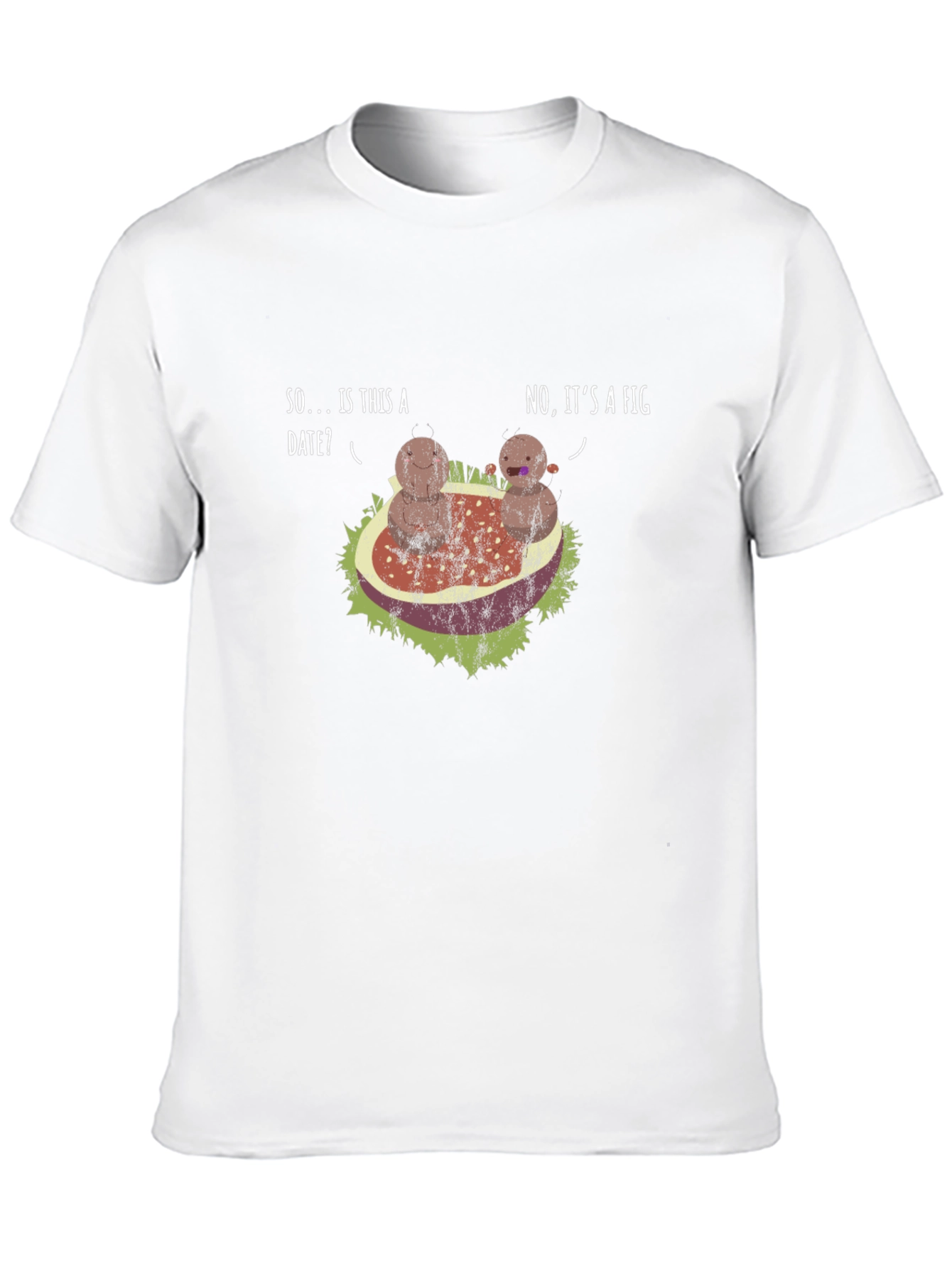 Humorous Date? Fig! Black Graphic T-Shirt
