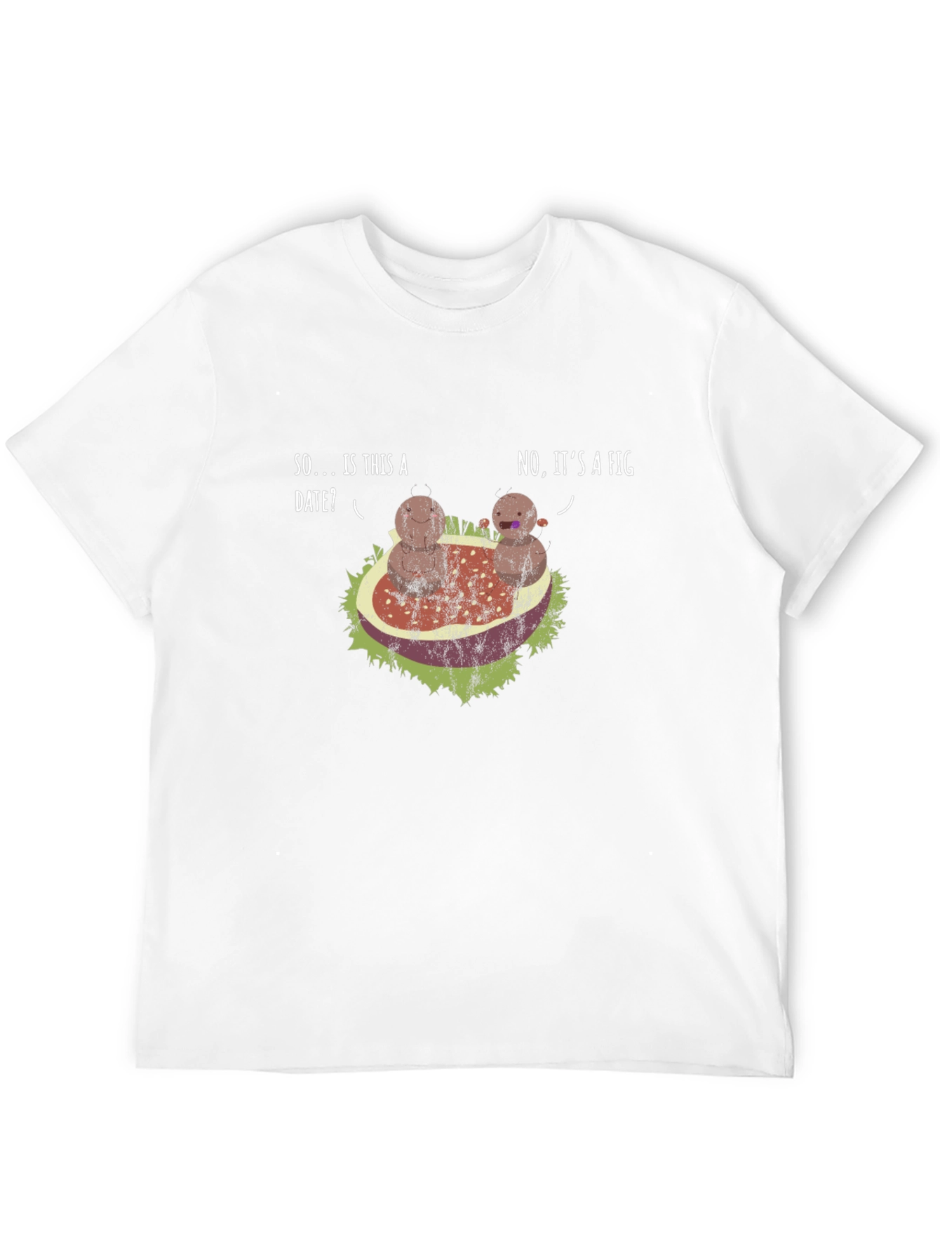 Humorous Date? Fig! Black Graphic T-Shirt