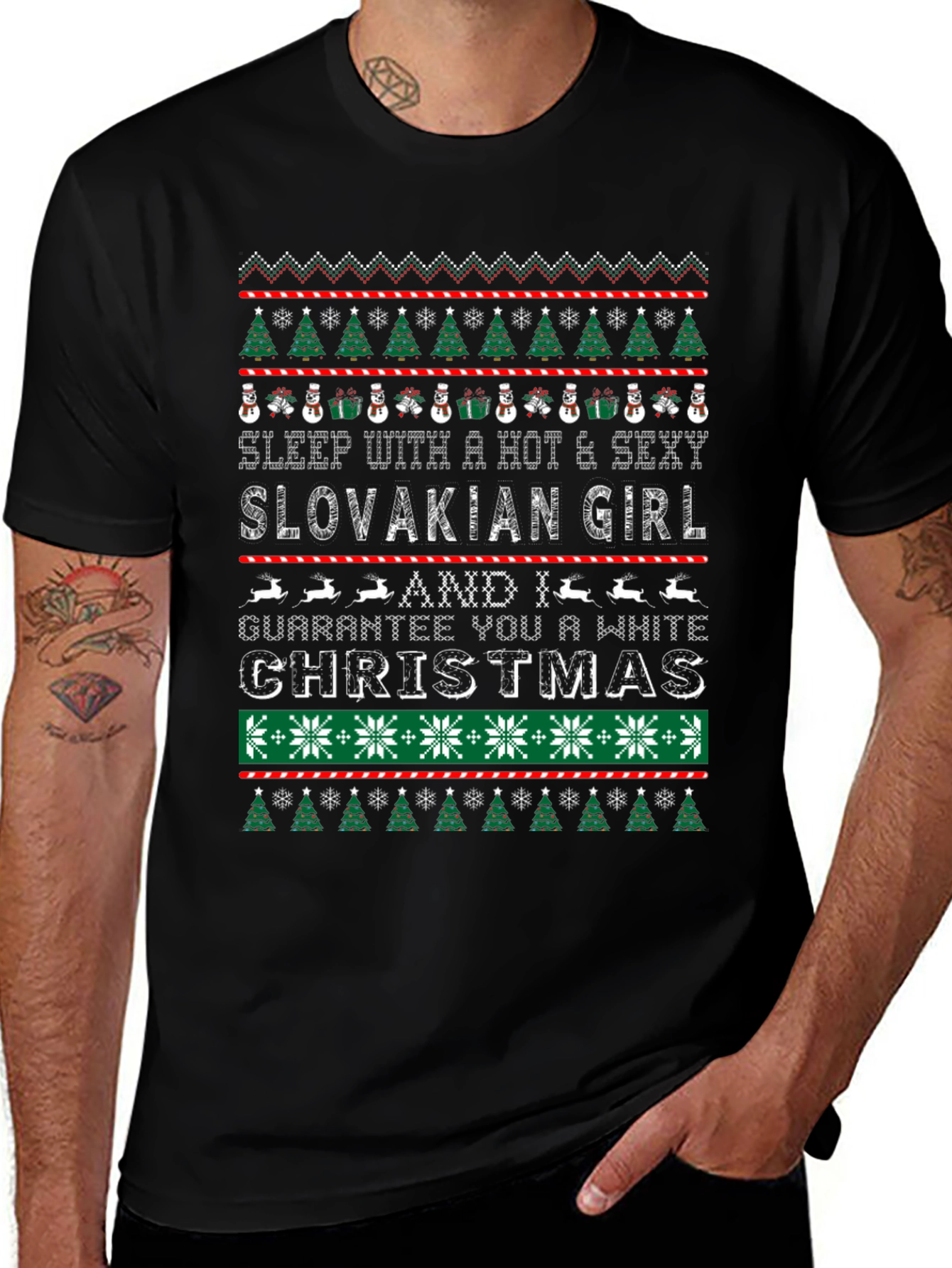 Slovakian Girl Christmas Ugly Sweater T-Shirt