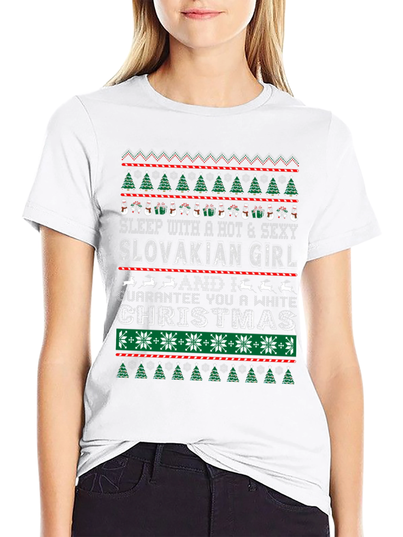 Slovakian Girl Christmas Ugly Sweater T-Shirt