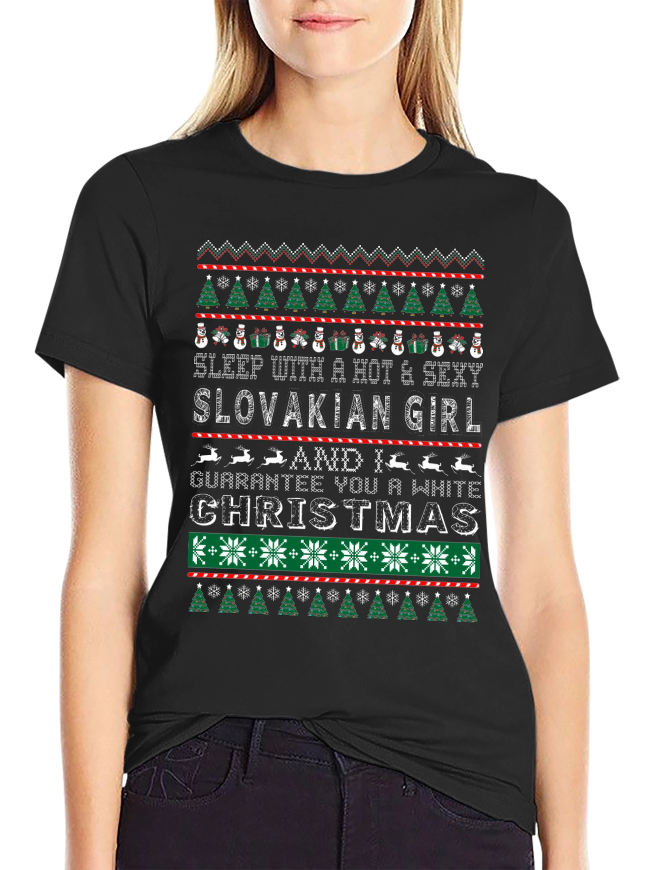 Slovakian Girl Christmas Ugly Sweater T-Shirt