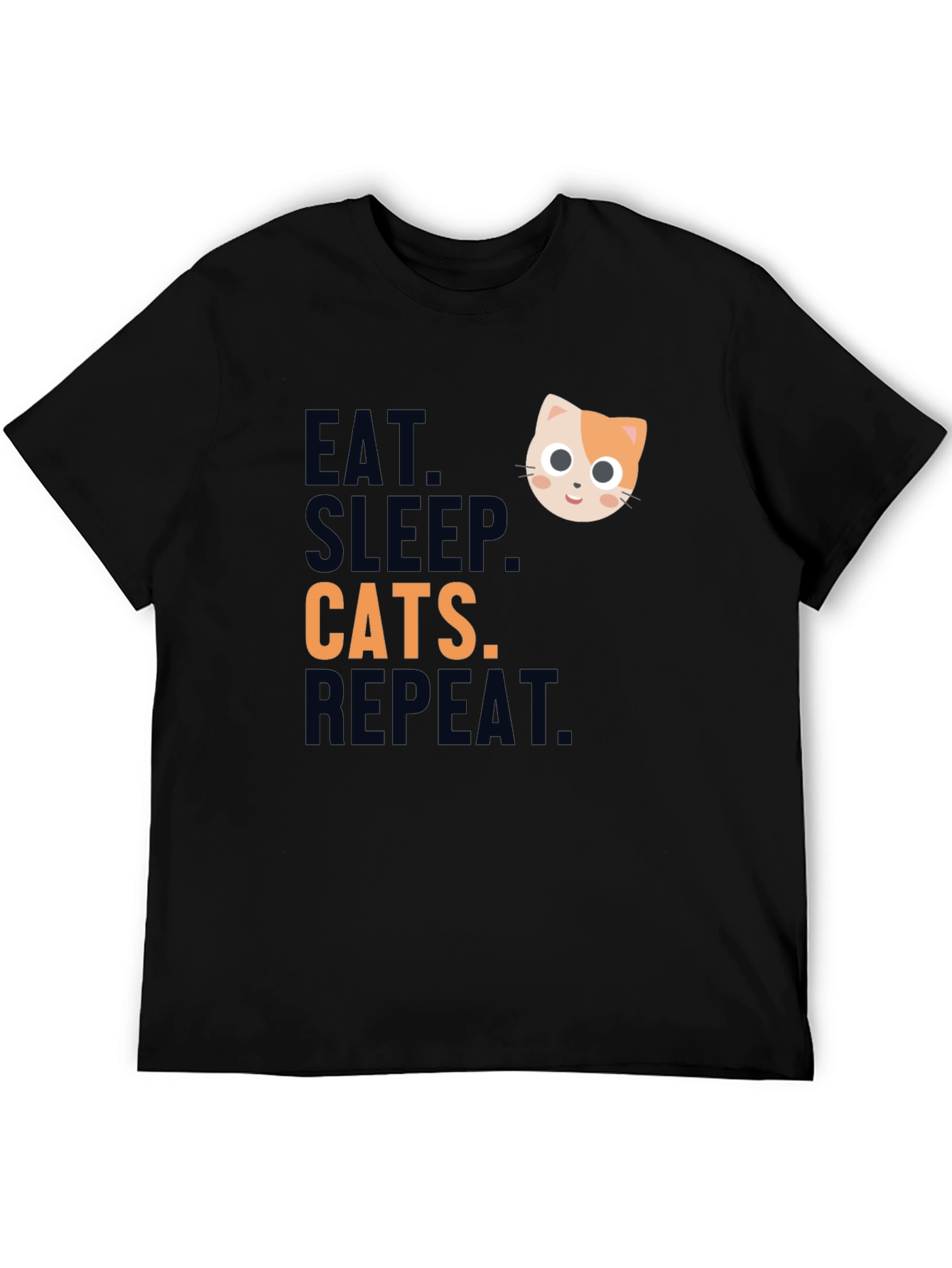 Eat Sleep Cats Repeat T-Shirt - Cat Lover Tee