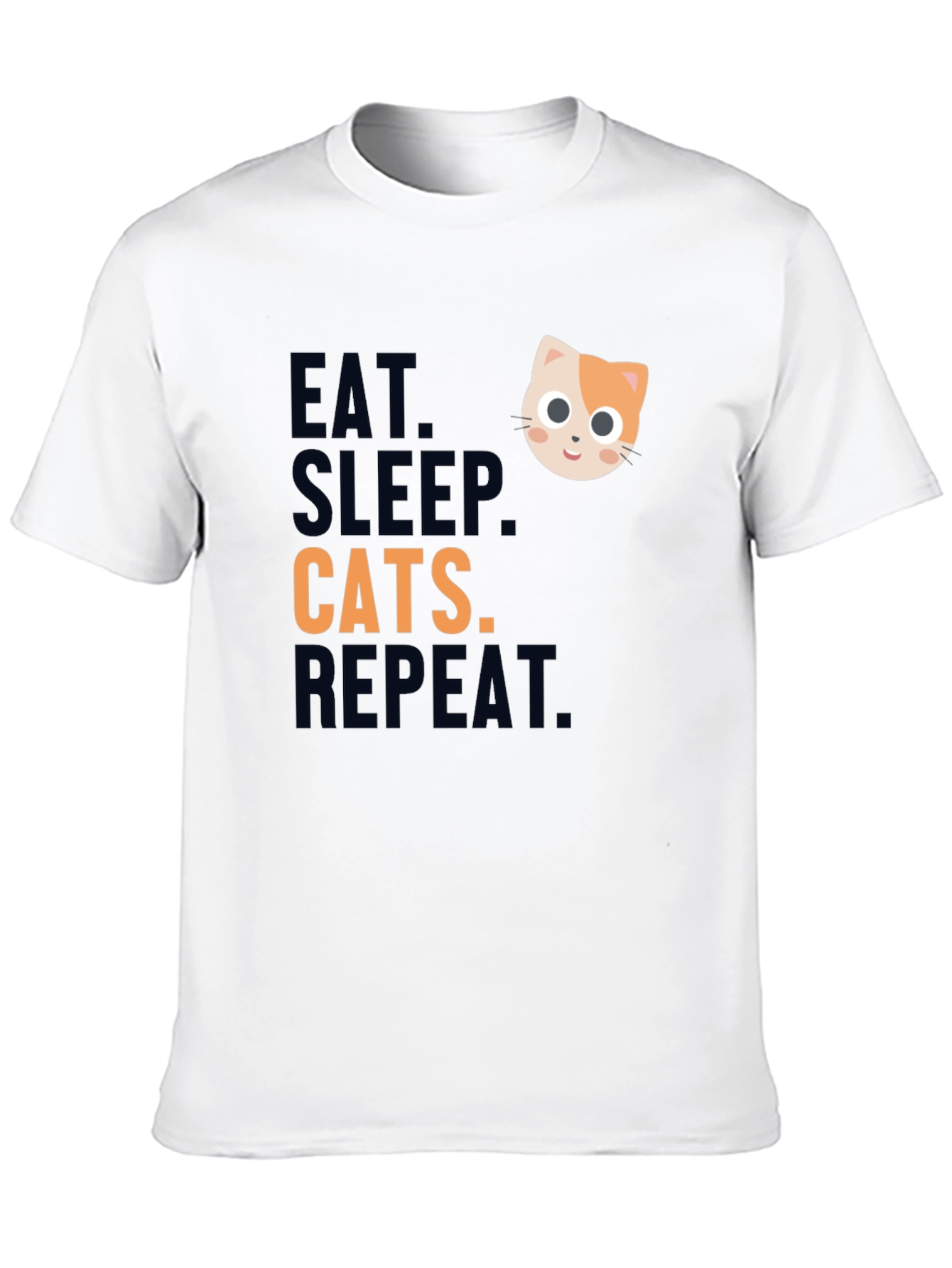 Eat Sleep Cats Repeat T-Shirt - Cat Lover Tee