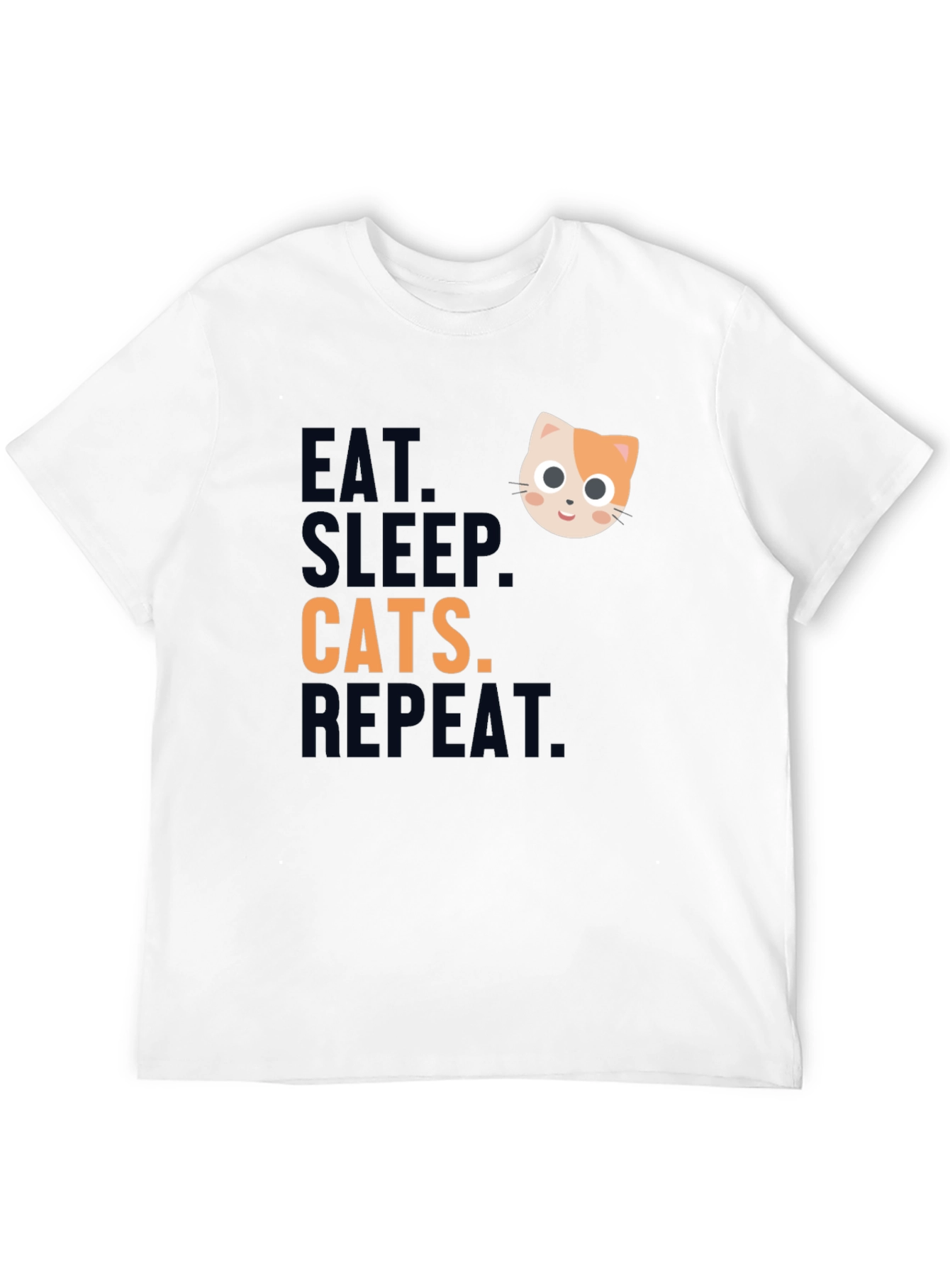 Eat Sleep Cats Repeat T-Shirt - Cat Lover Tee
