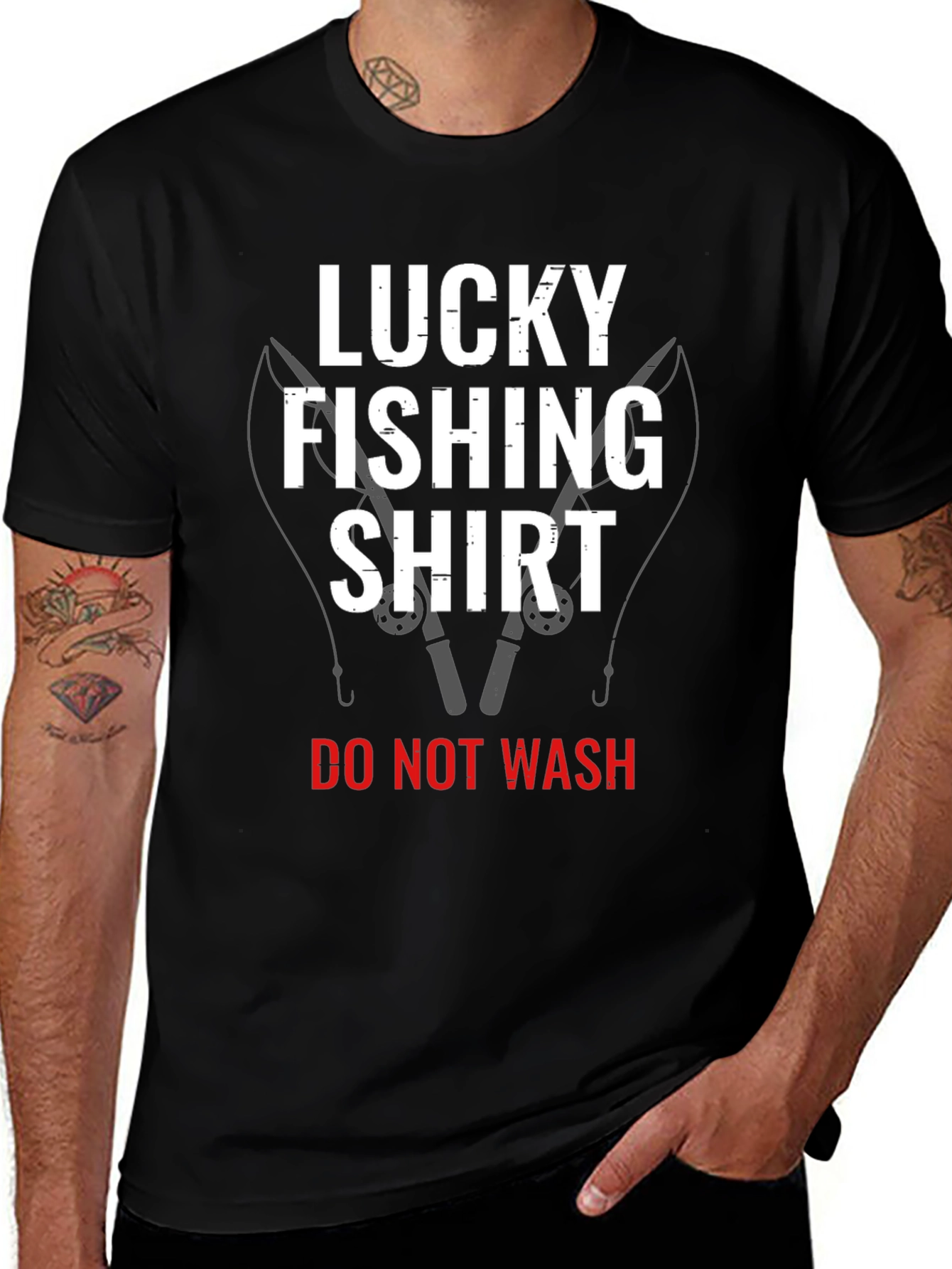 Lucky Fishing Shirt - Mens Novelty Tee