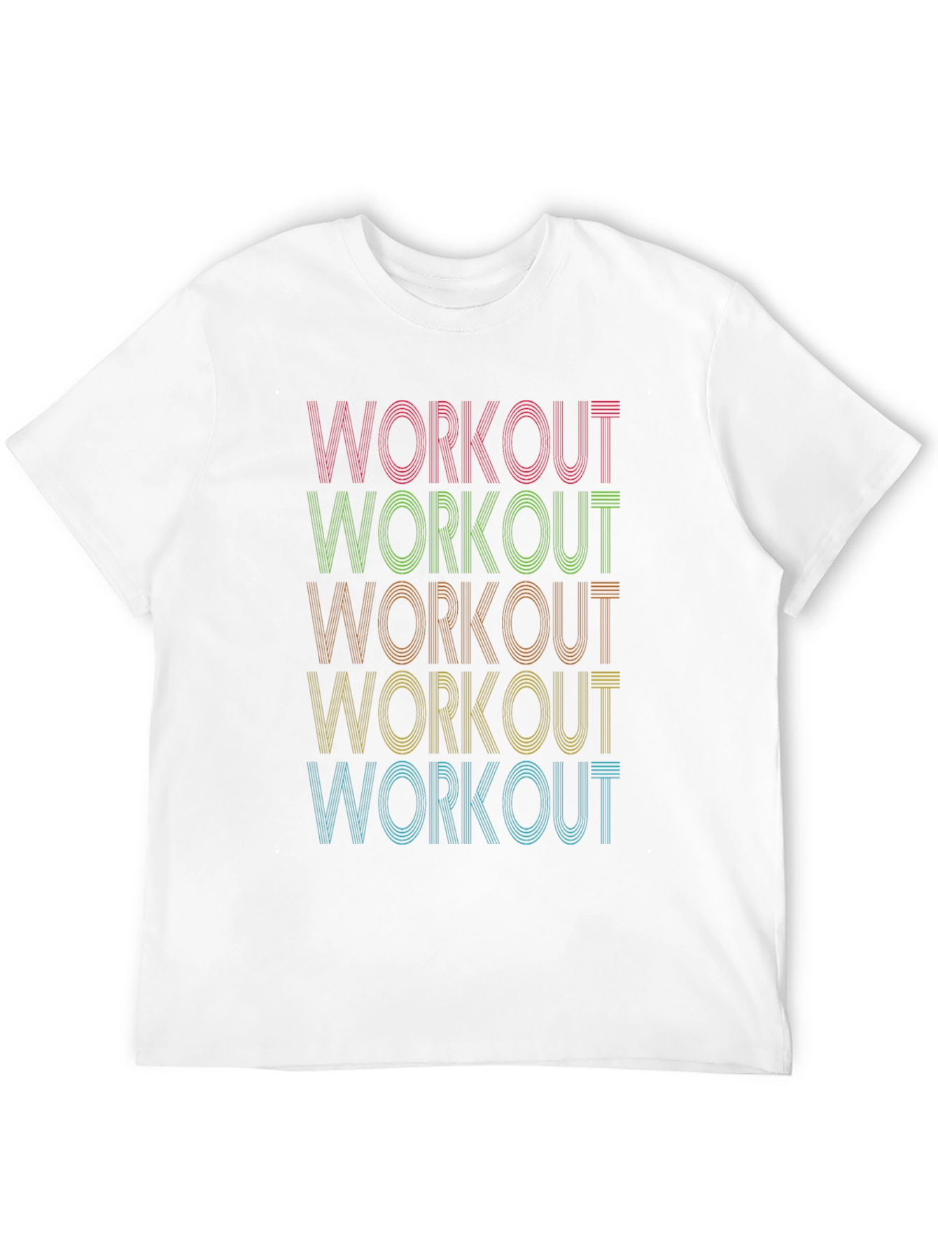 Workout Graphic Tee - Retro Fitness Shirt