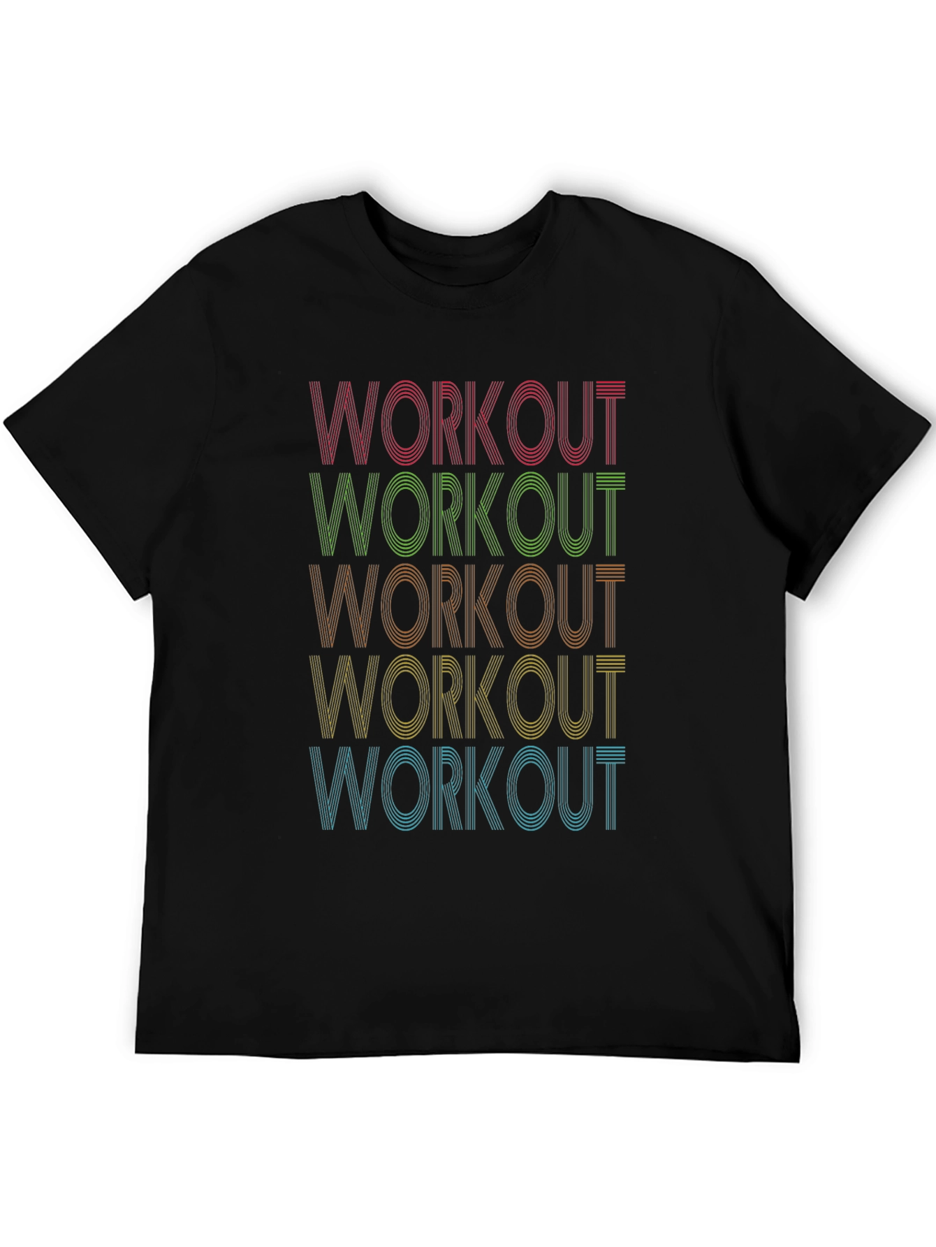 Workout Graphic Tee - Retro Fitness Shirt