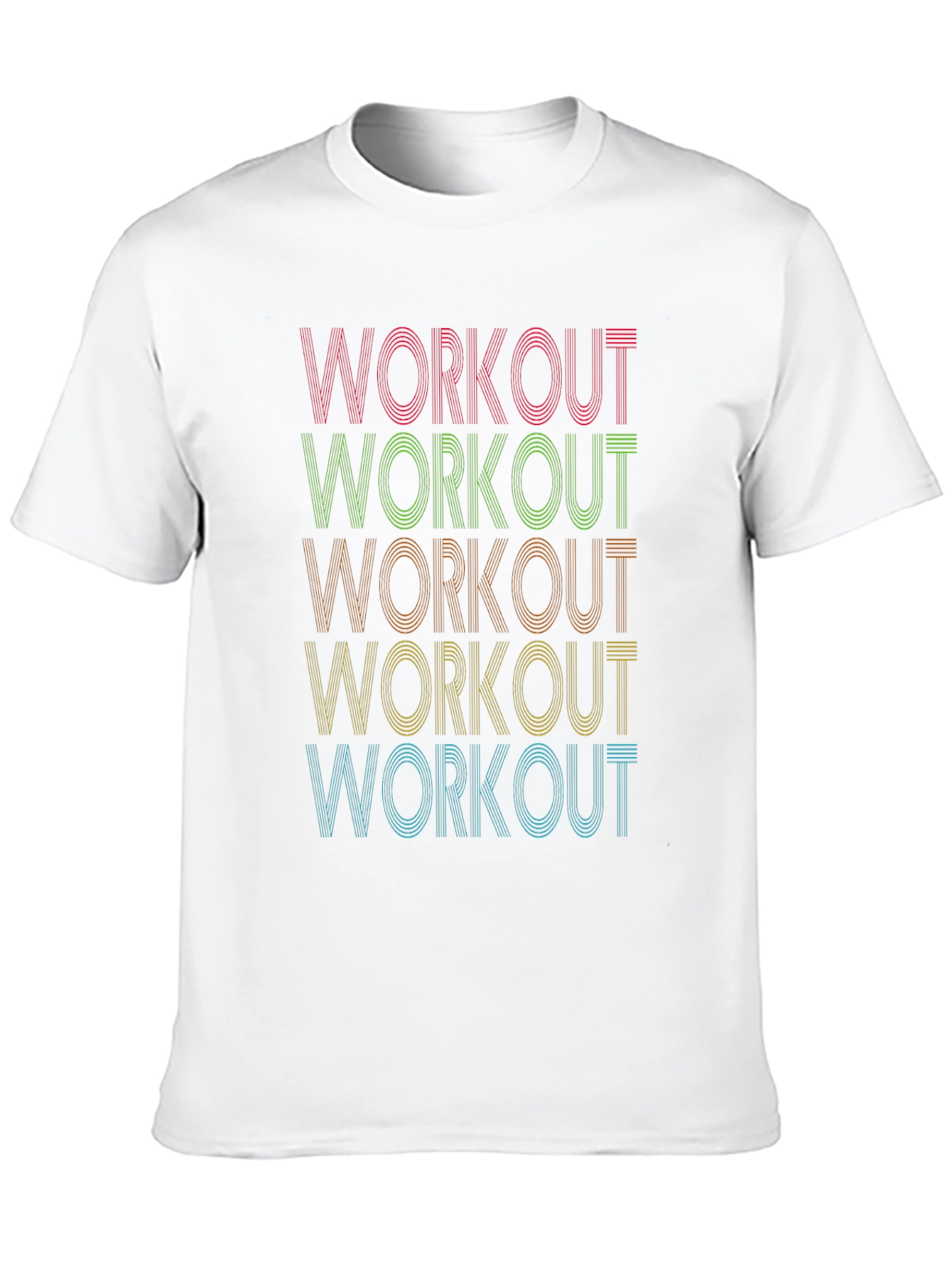 Workout Graphic Tee - Retro Fitness Shirt