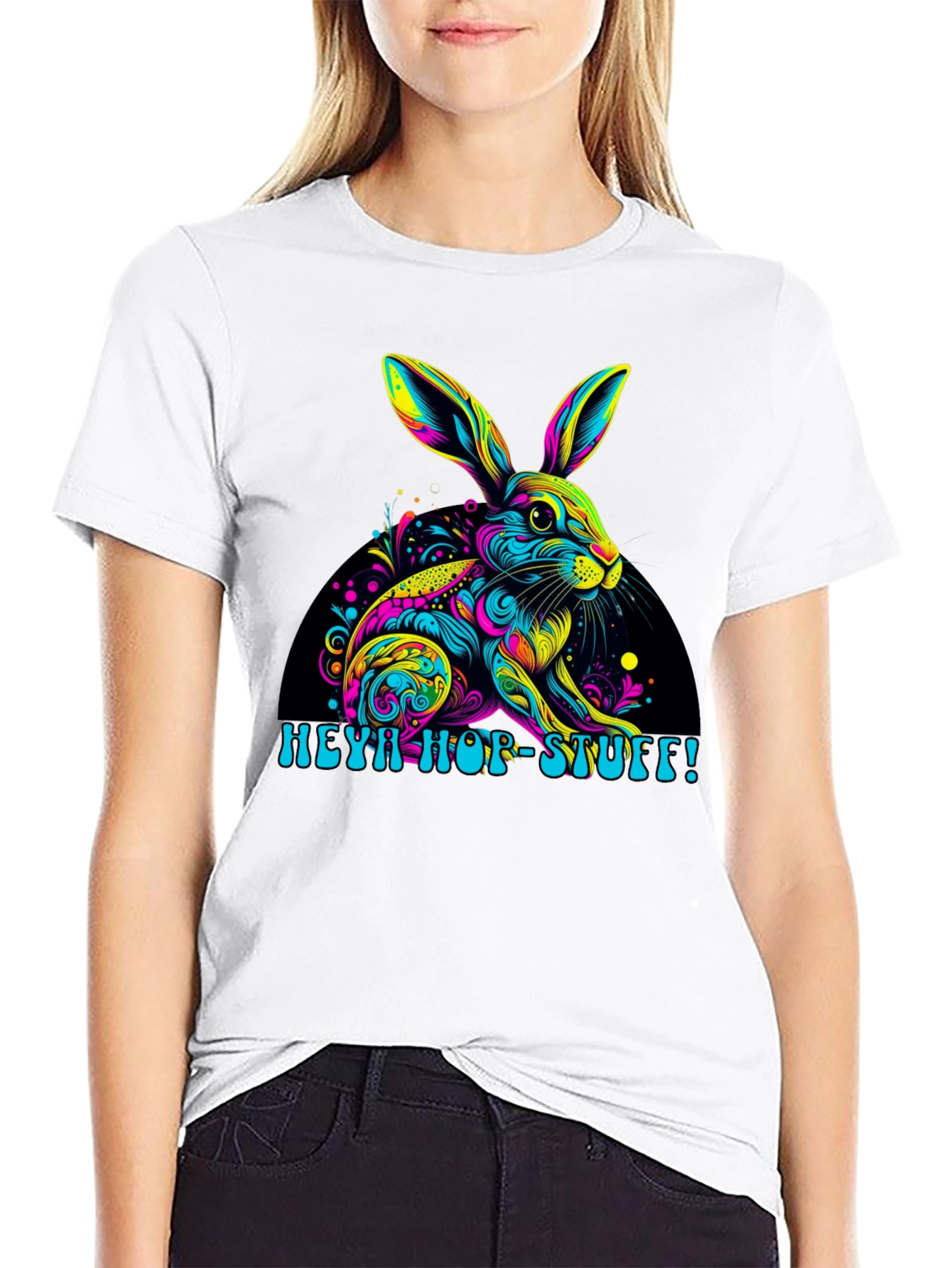 Vibrant Easter Bunny T-Shirt - Heya Hop Stuff!