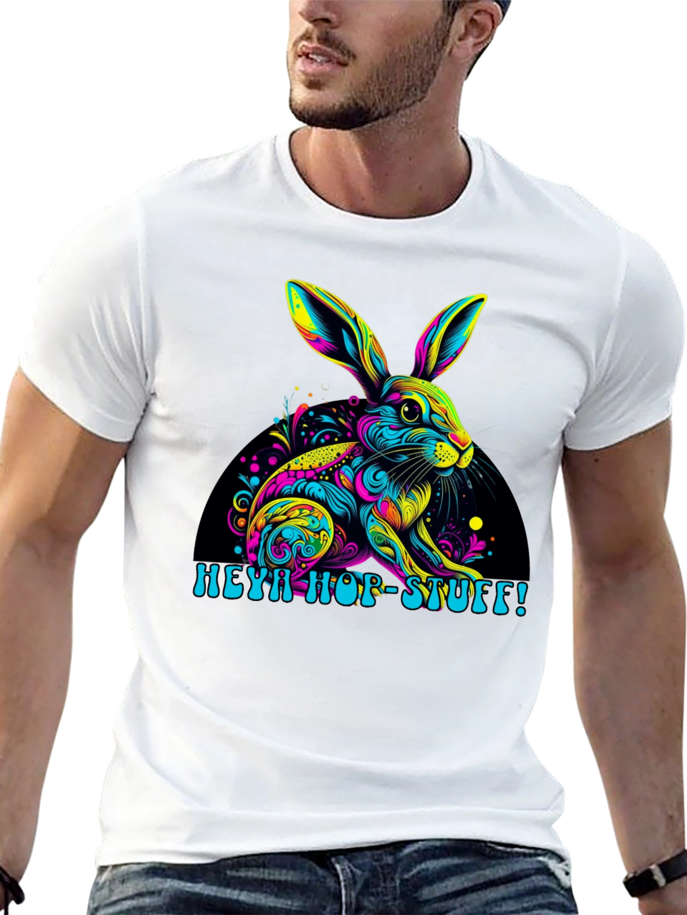 Vibrant Easter Bunny T-Shirt - Heya Hop Stuff!