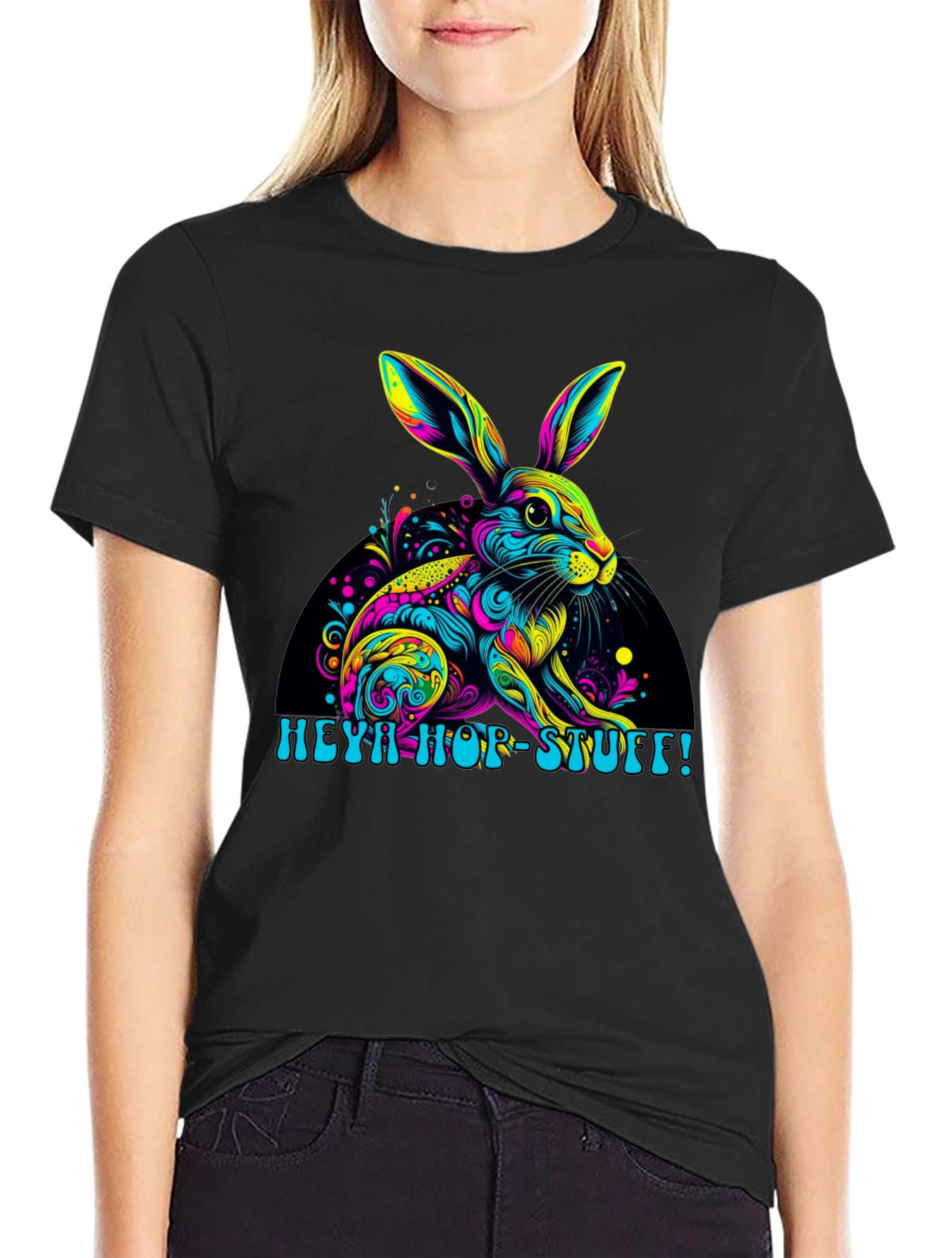 Vibrant Easter Bunny T-Shirt - Heya Hop Stuff!