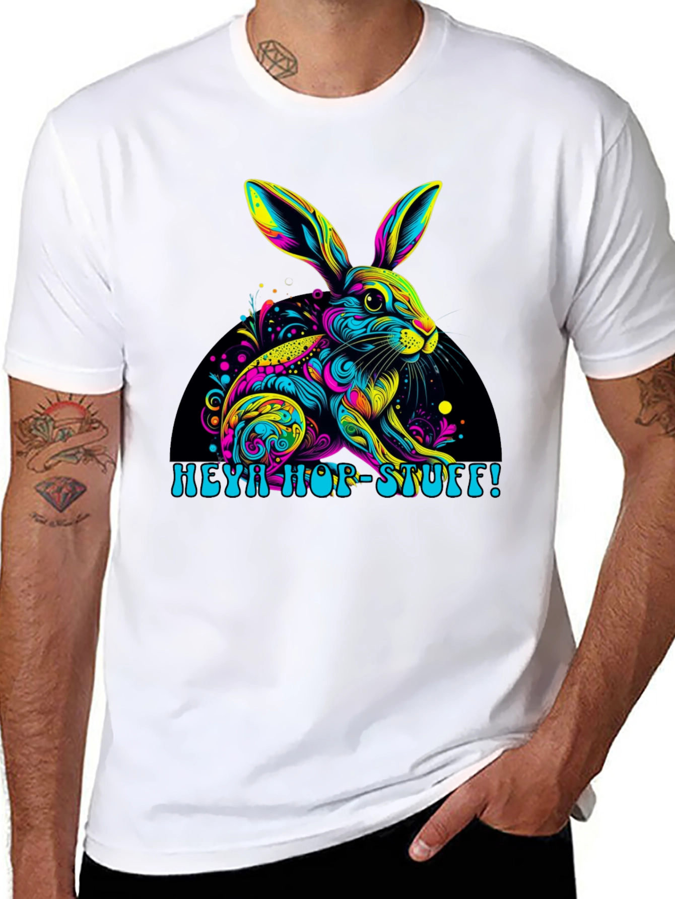Vibrant Easter Bunny T-Shirt - Heya Hop Stuff!