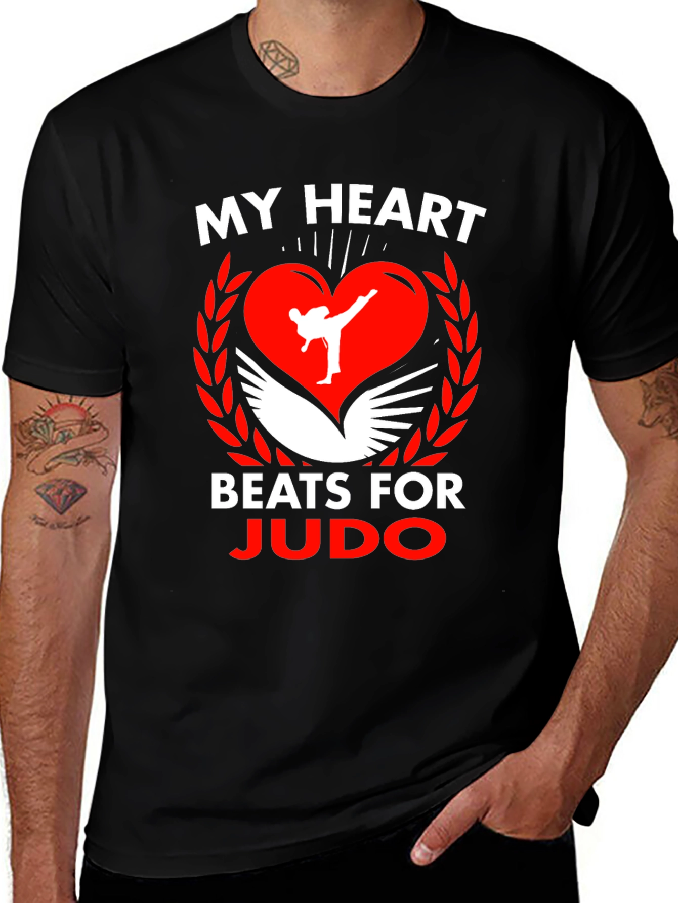 My Heart Beats for Judo Graphic T-Shirt