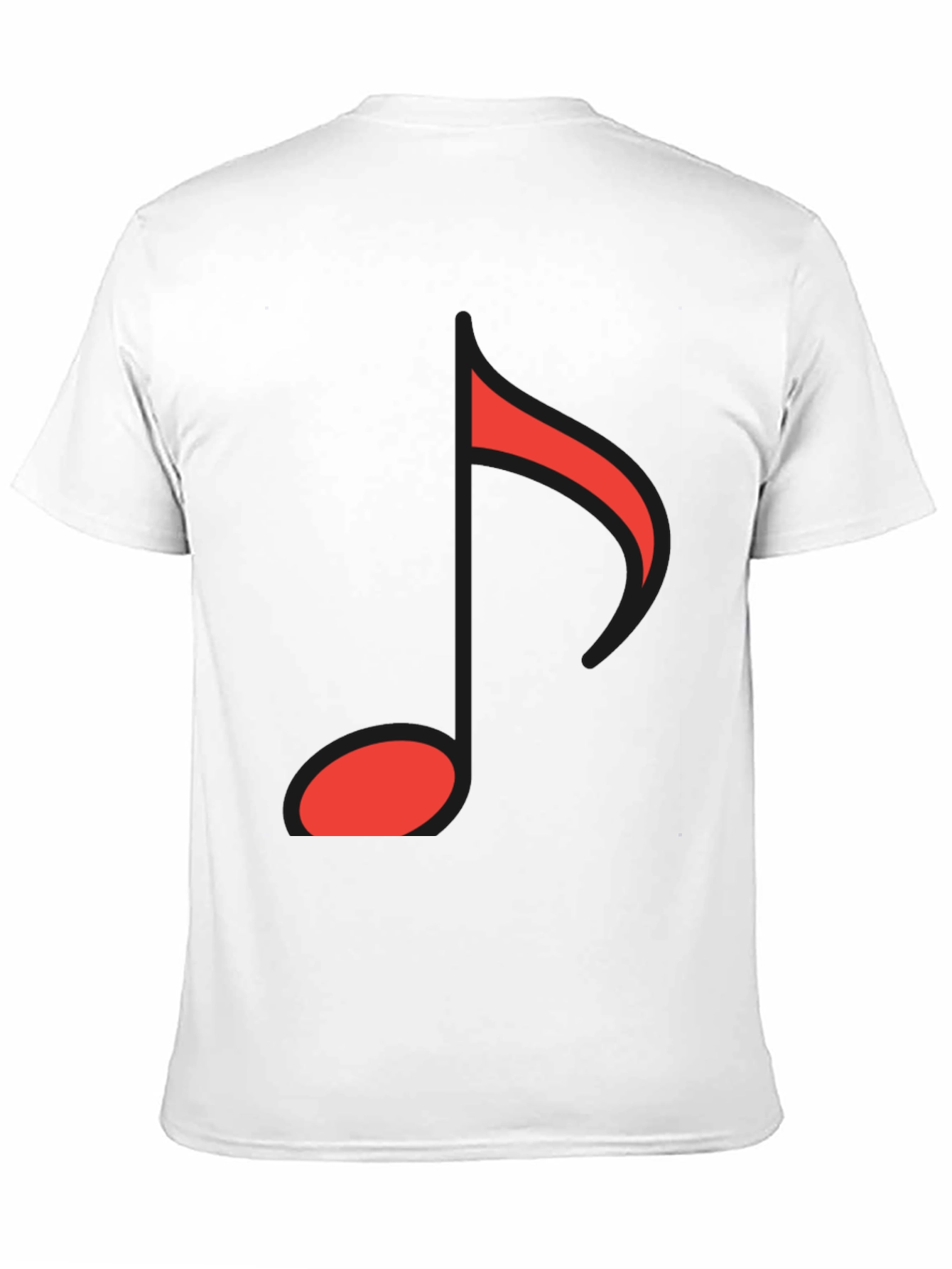 Musical Note Graphic Tee - Black Cotton Comfort