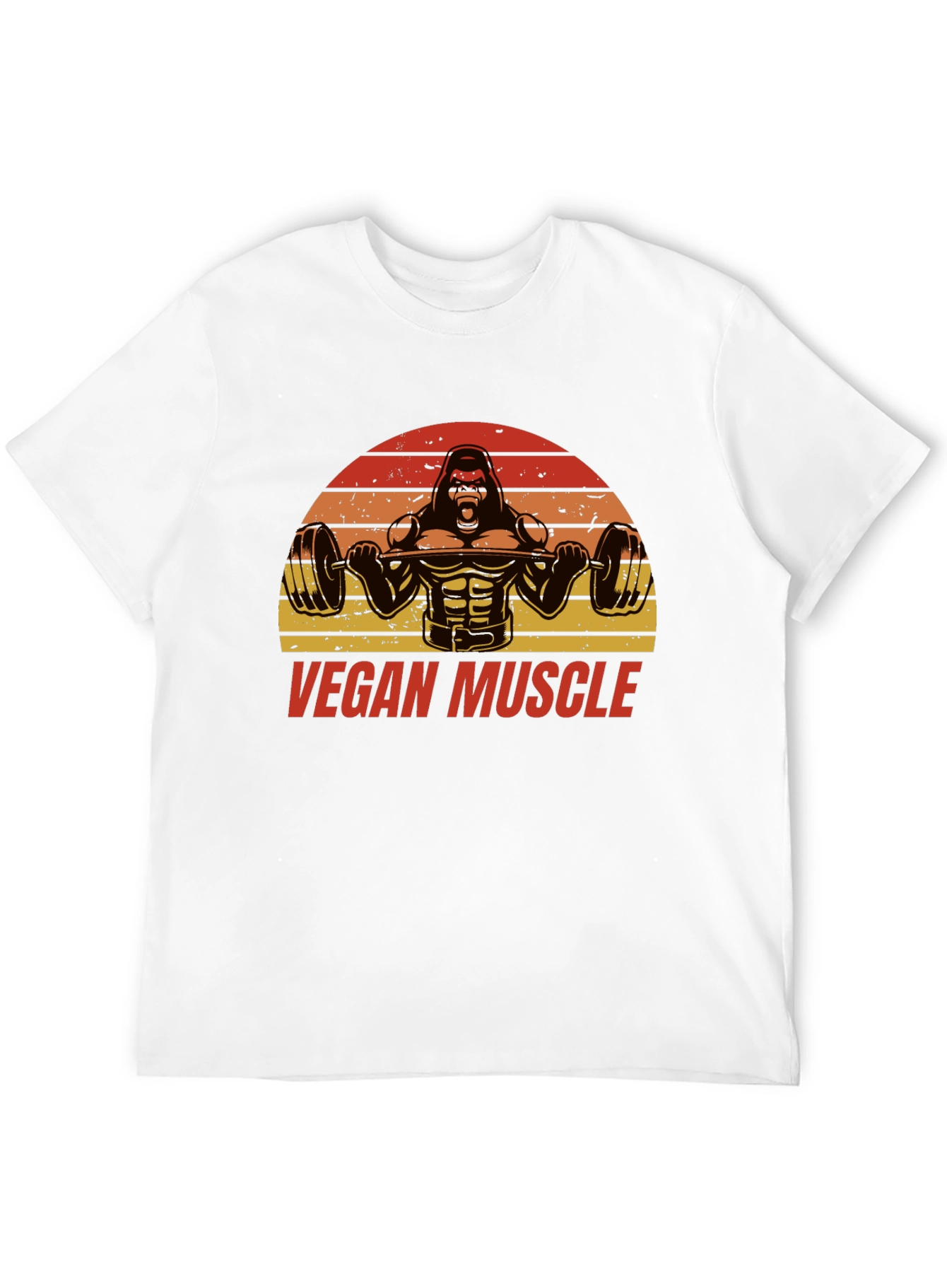 Vegan Muscle Gorilla Barbell T-Shirt