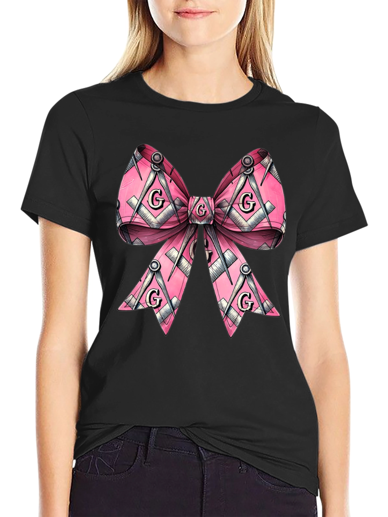 Masonic Bow Tie Graphic T-Shirt - Unique Design