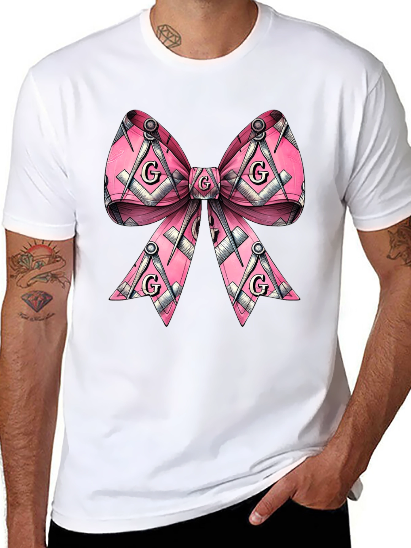 Masonic Bow Tie Graphic T-Shirt - Unique Design