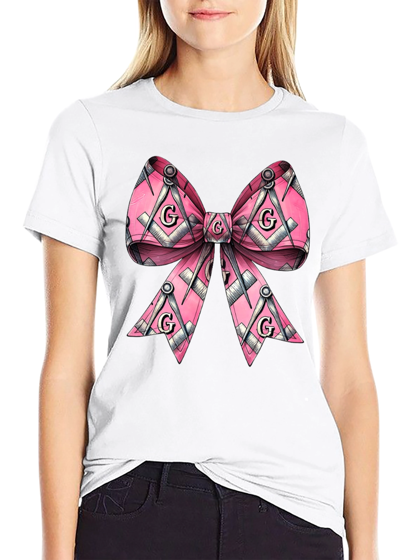 Masonic Bow Tie Graphic T-Shirt - Unique Design