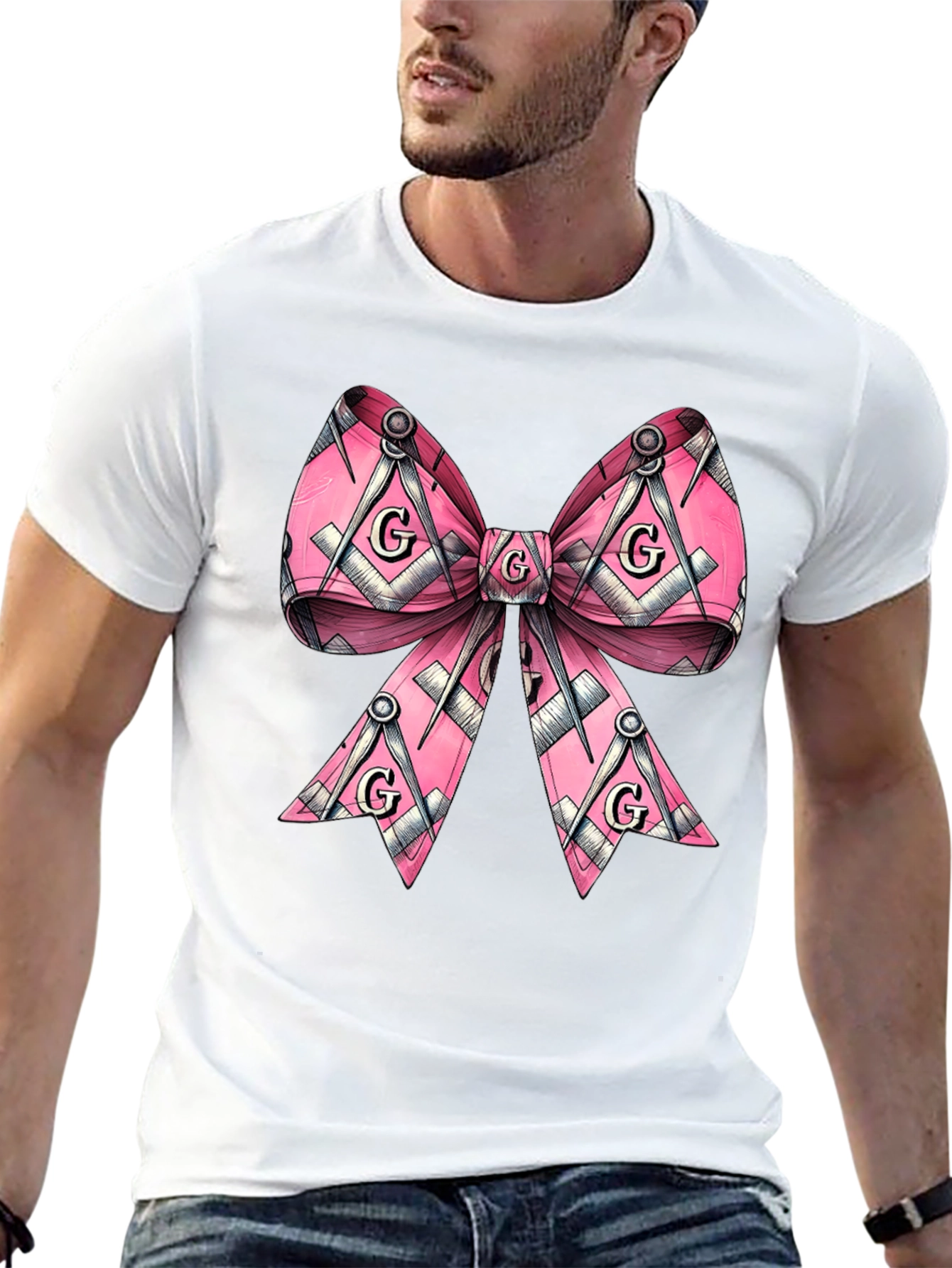 Masonic Bow Tie Graphic T-Shirt - Unique Design