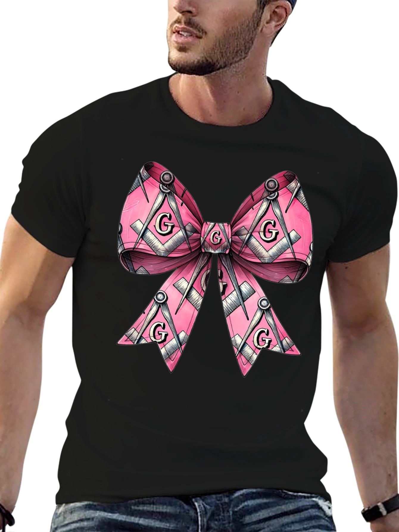 Masonic Bow Tie Graphic T-Shirt - Unique Design