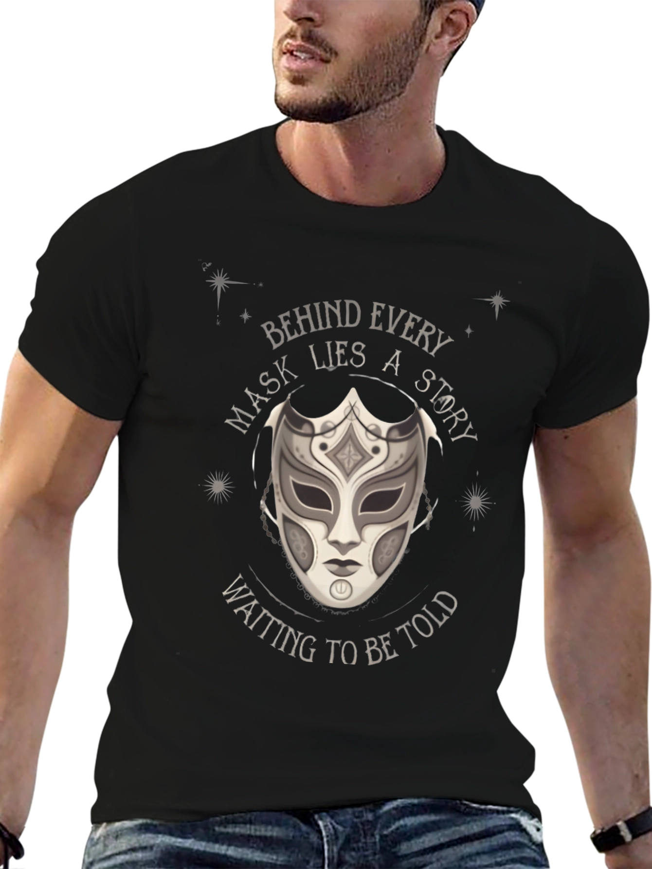 Mask Story Graphic T-Shirt