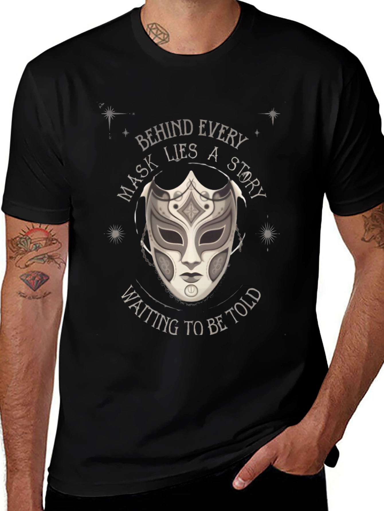 Mask Story Graphic T-Shirt