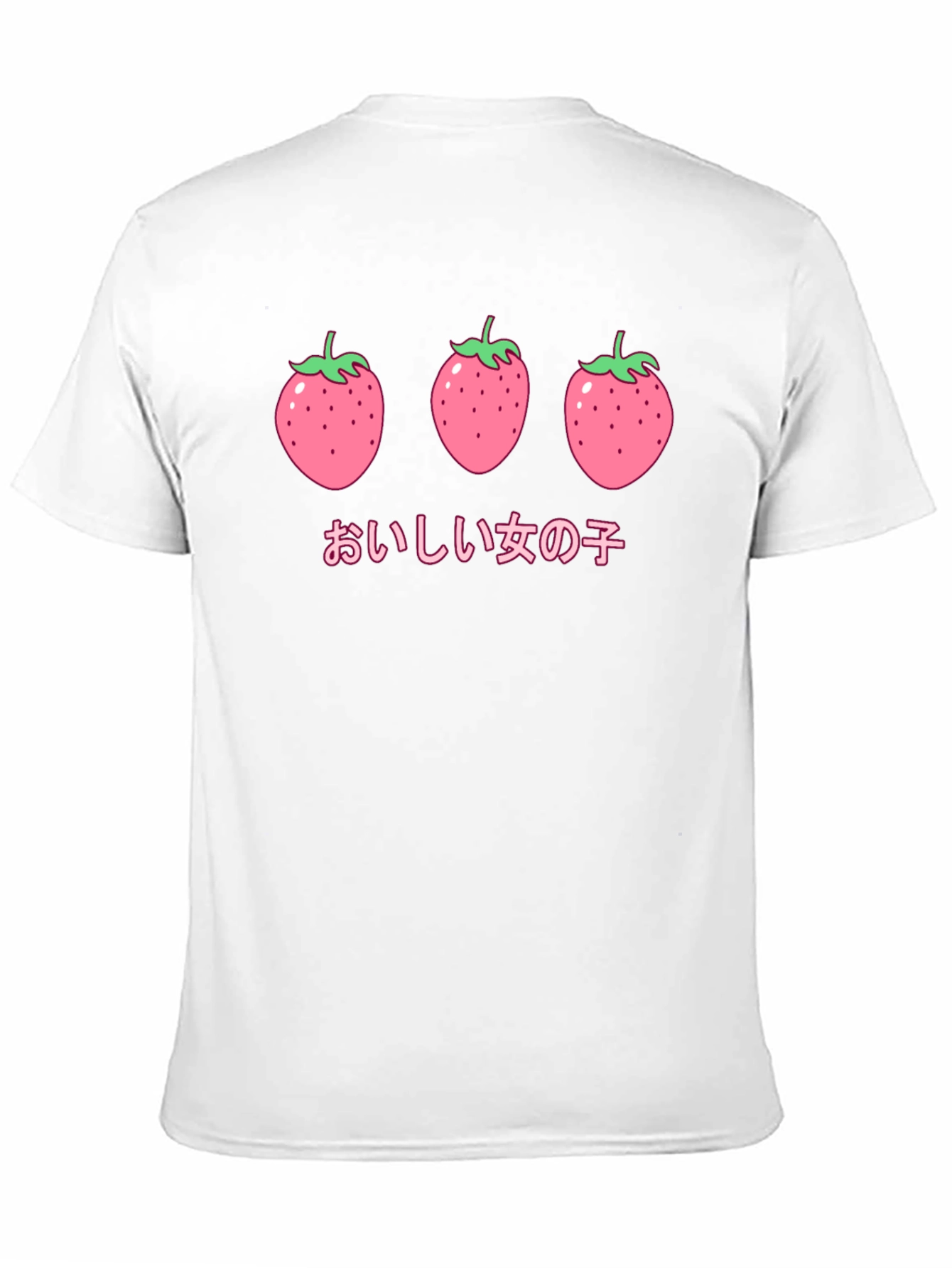 Strawberry Anime Graphic Black T-Shirt