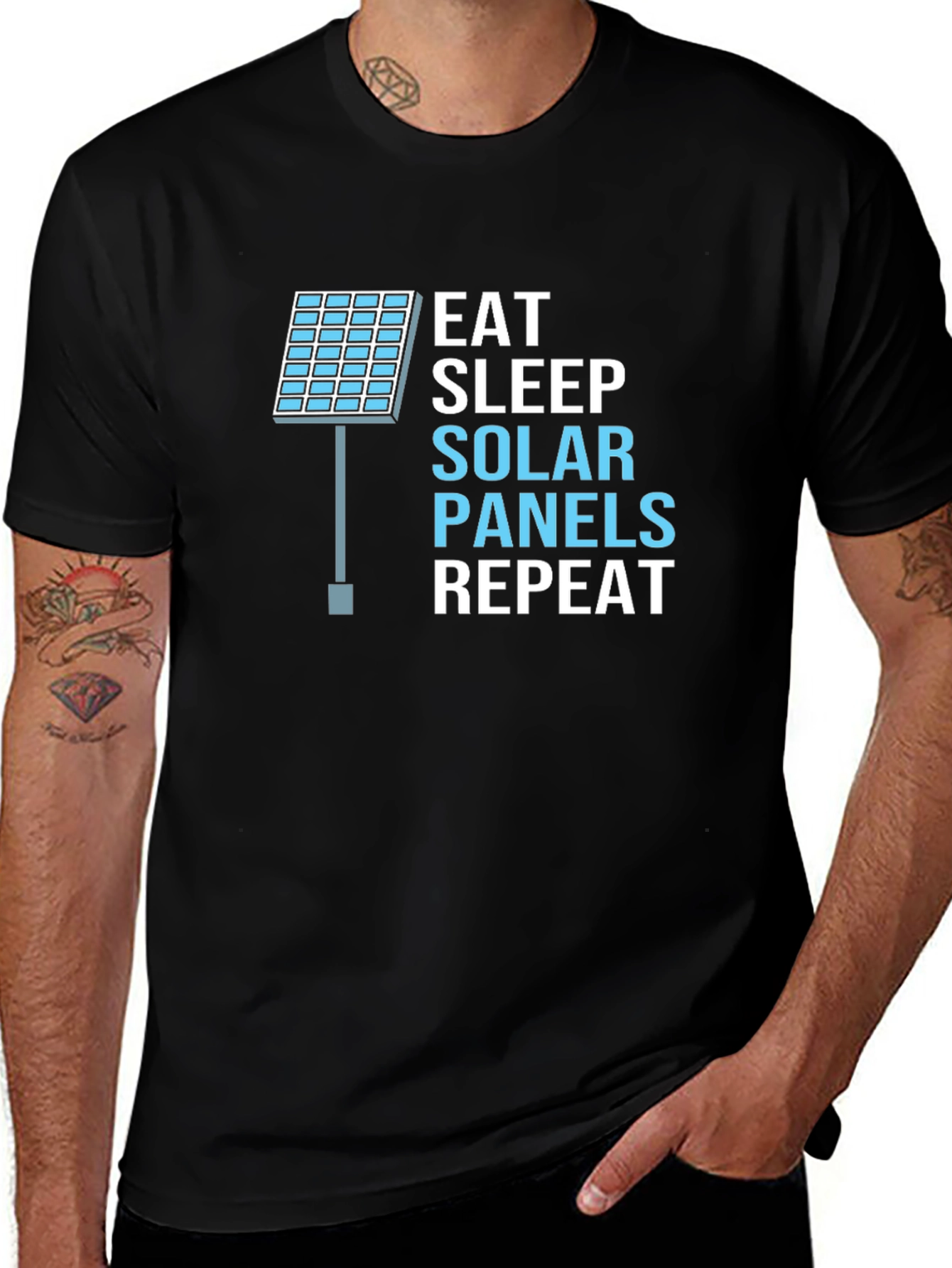 Eat Sleep Solar Panels Repeat T-Shirt