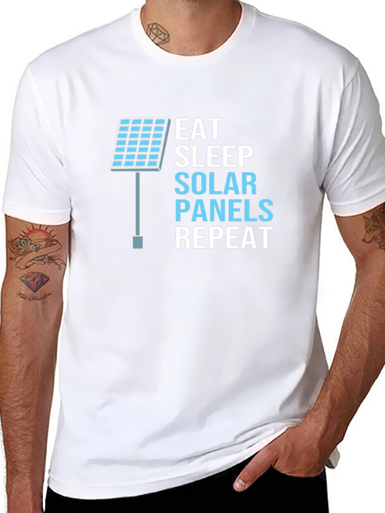 Eat Sleep Solar Panels Repeat T-Shirt