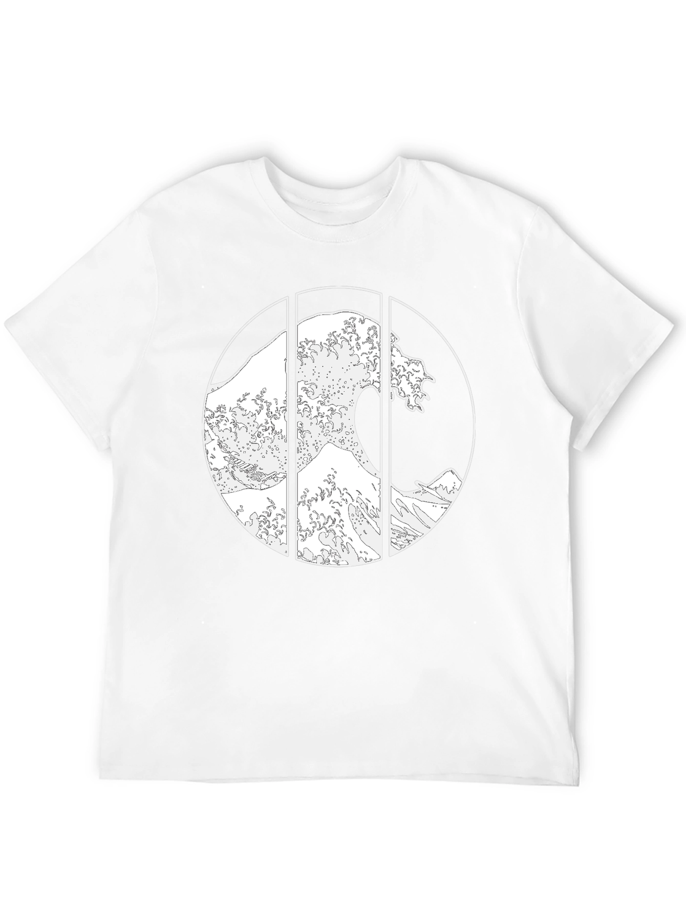 Great Wave Graphic Tee - Stylish Black Cotton T-Shirt