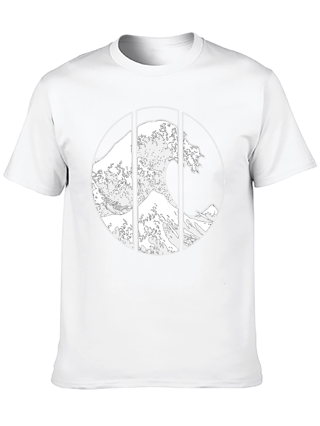 Great Wave Graphic Tee - Stylish Black Cotton T-Shirt