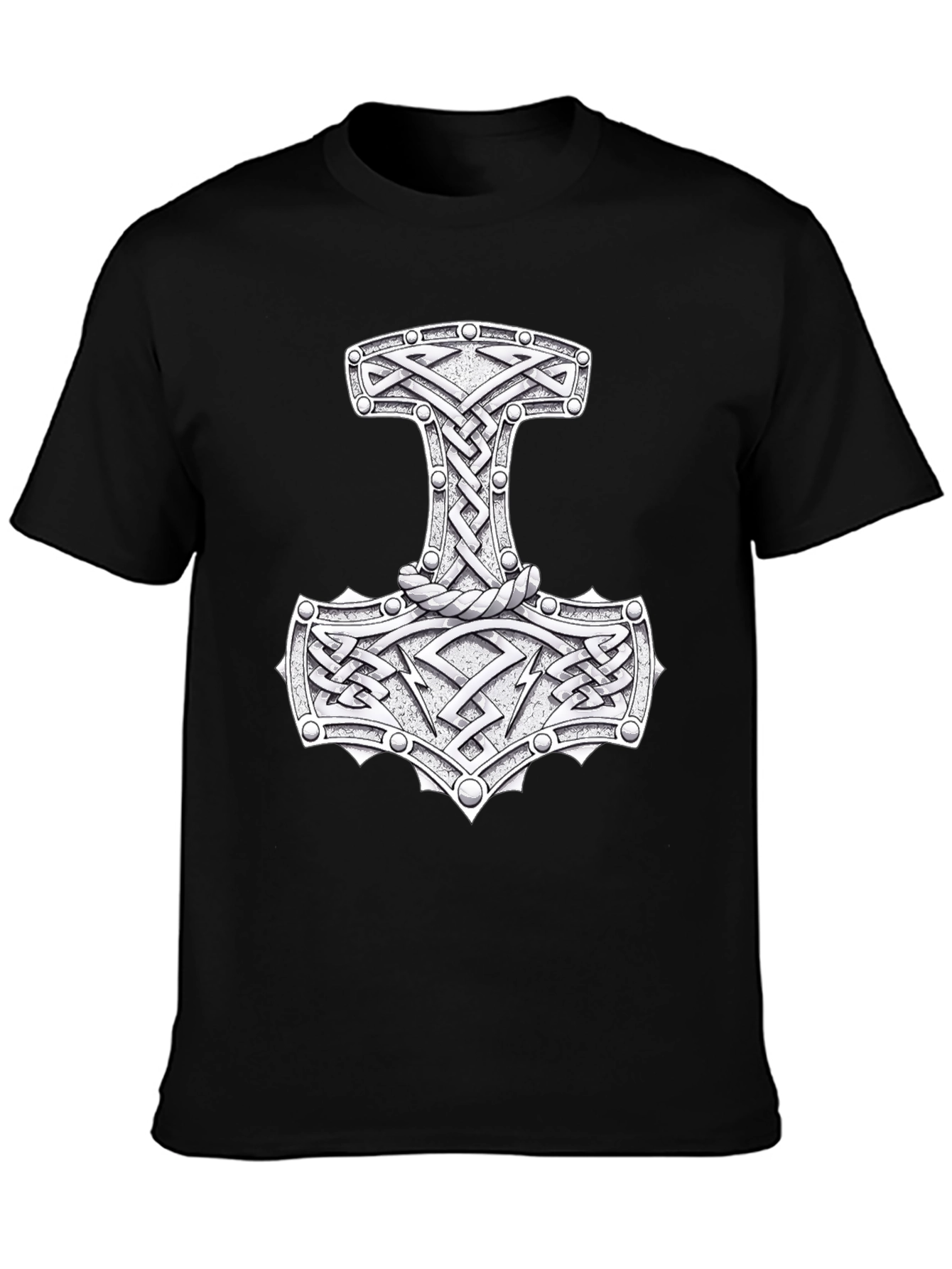 Mjöllnir Viking Hammer T-Shirt - Norse Mythology Design