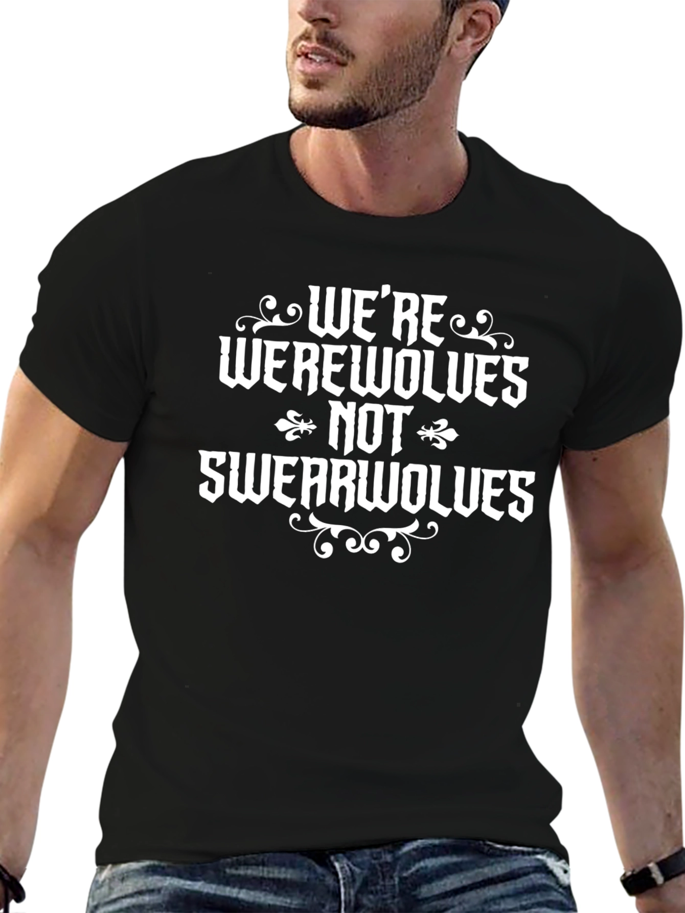Werewolves Not Swearwolves Funny Graphic T-Shirt