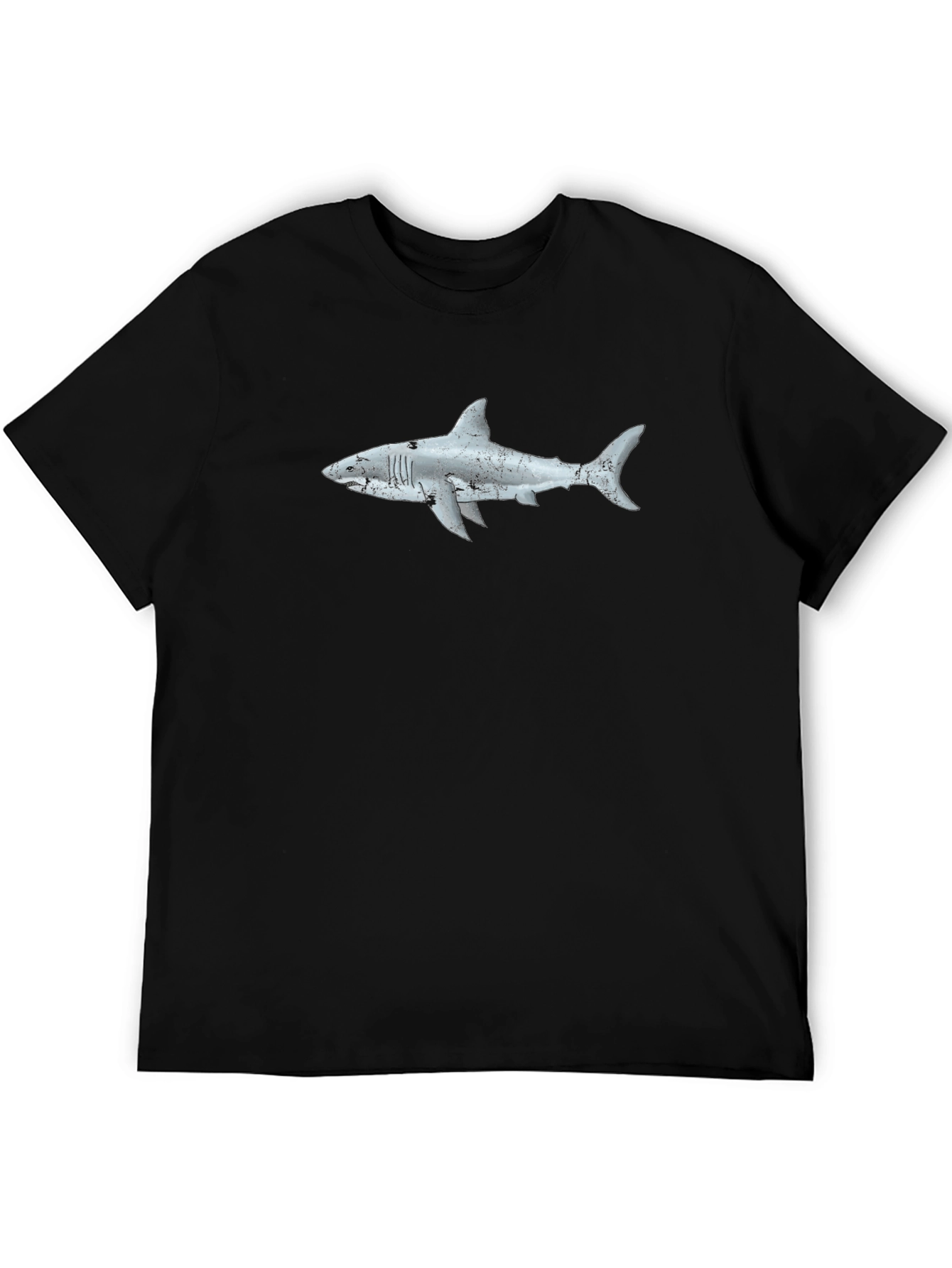 Mens Black Shark Graphic T-Shirt