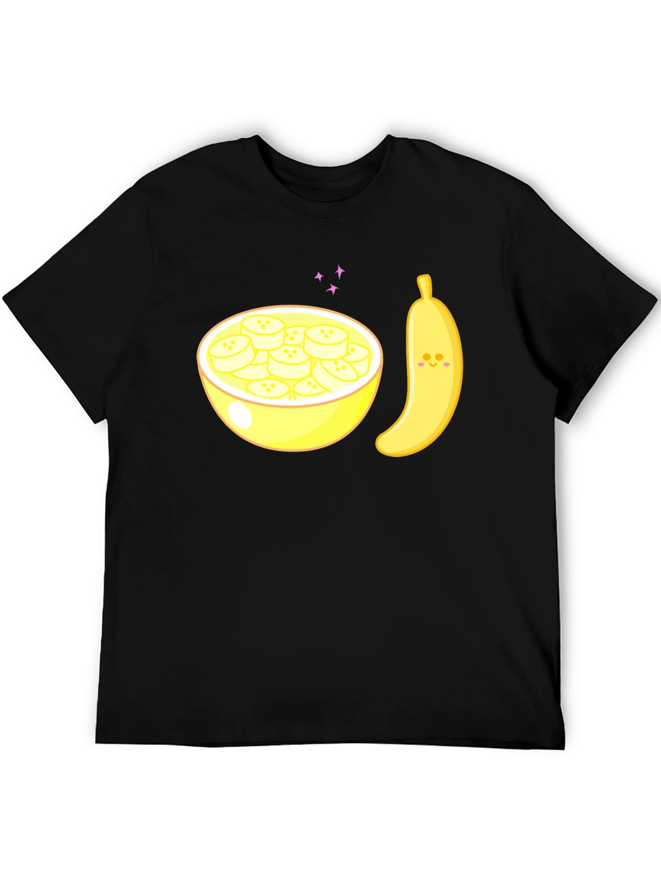 Cute Banana Bowl Graphic Tee - Soft Cotton Blend
