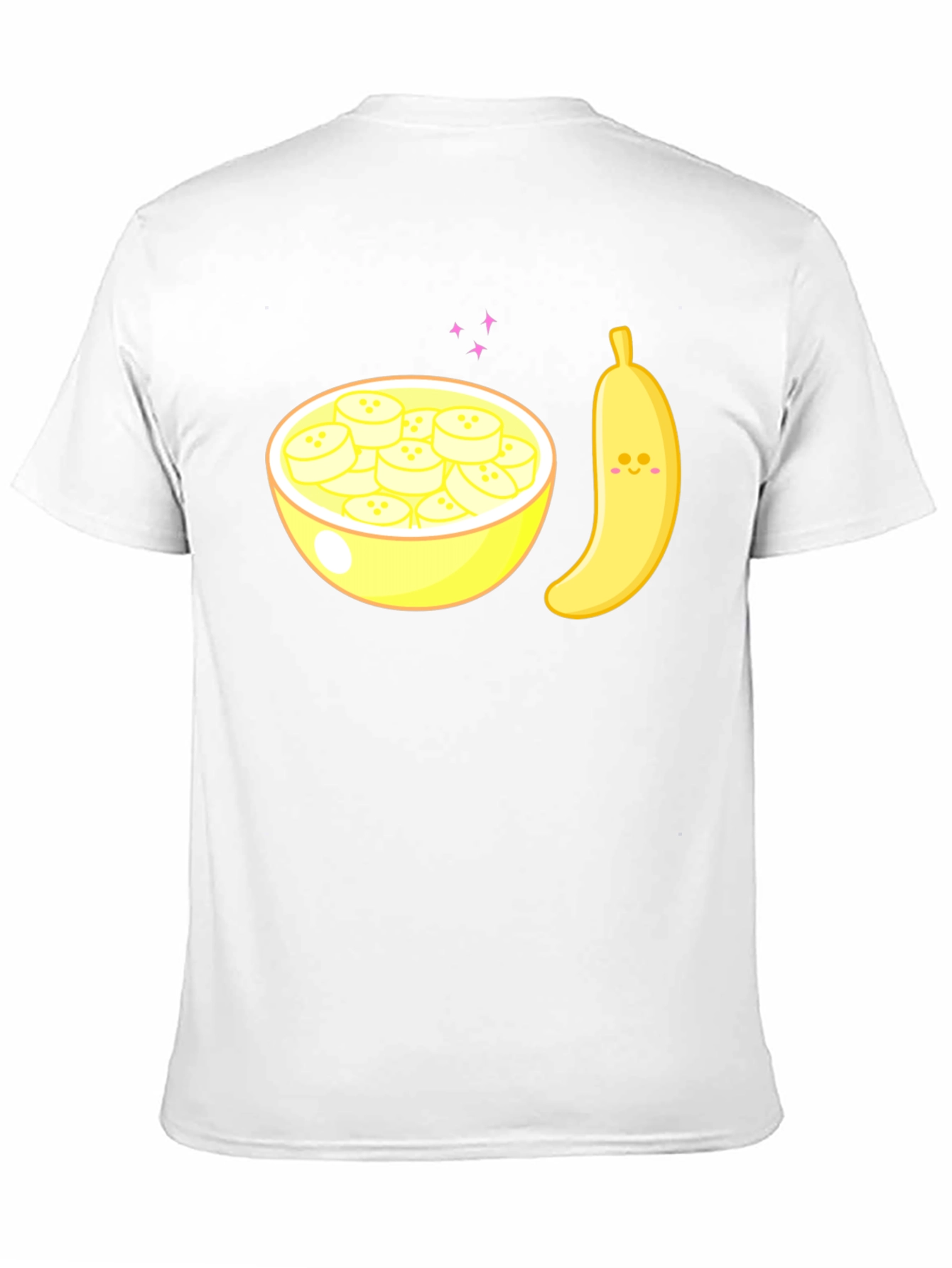 Cute Banana Bowl Graphic Tee - Soft Cotton Blend