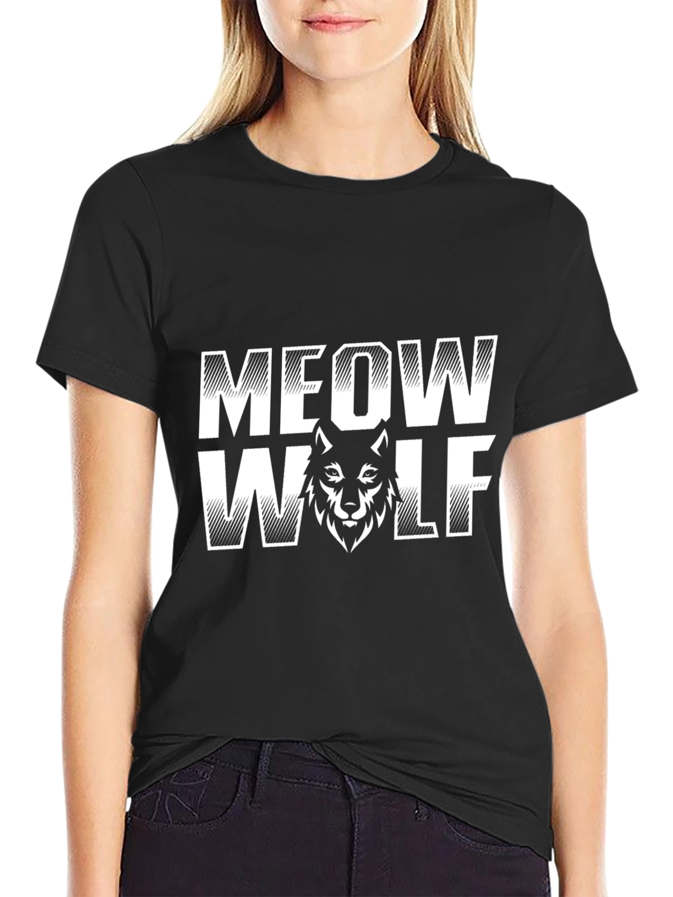 Meow Wolf Graphic Tee - Black Cotton T-Shirt