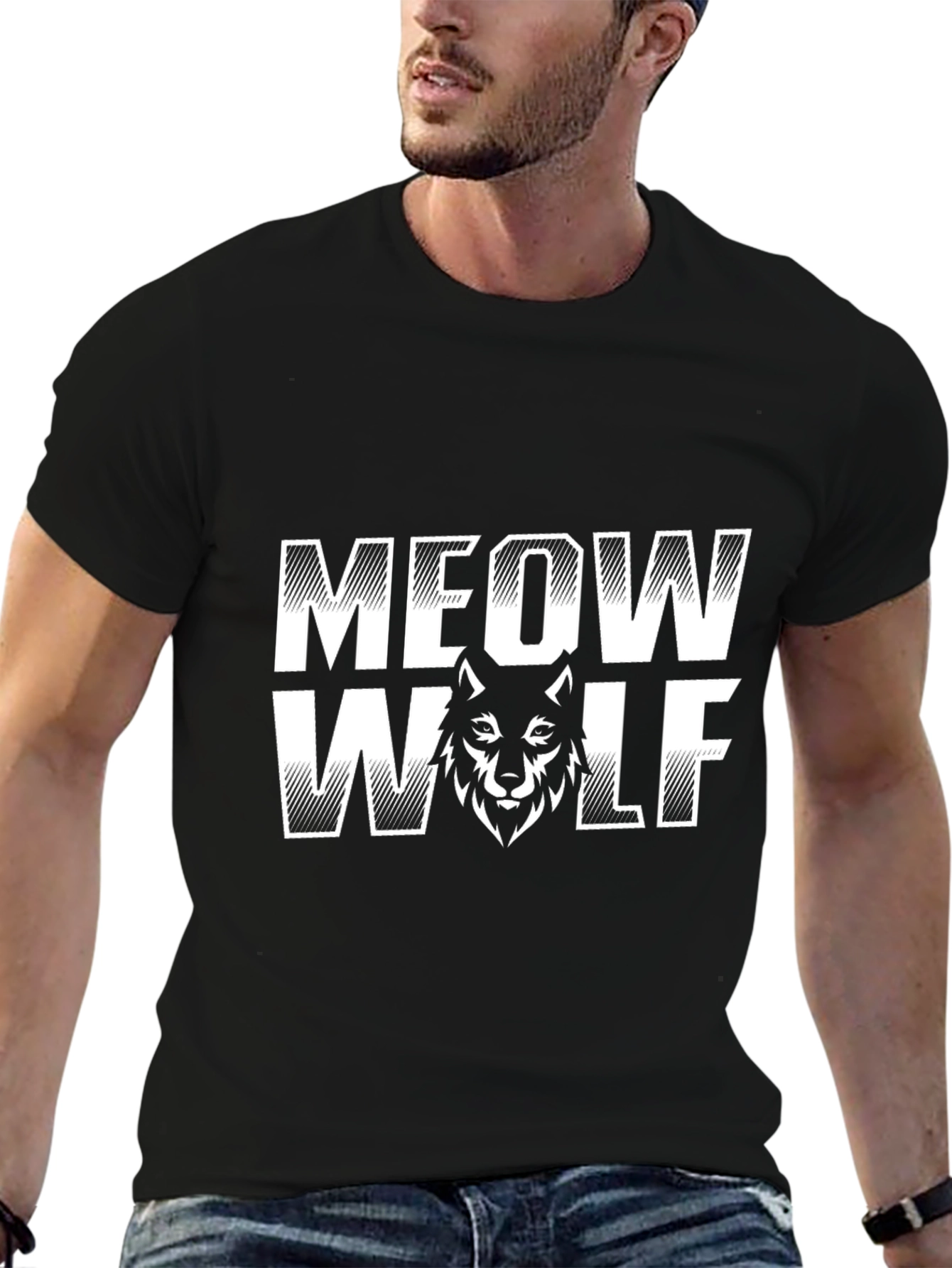 Meow Wolf Graphic Tee - Black Cotton T-Shirt