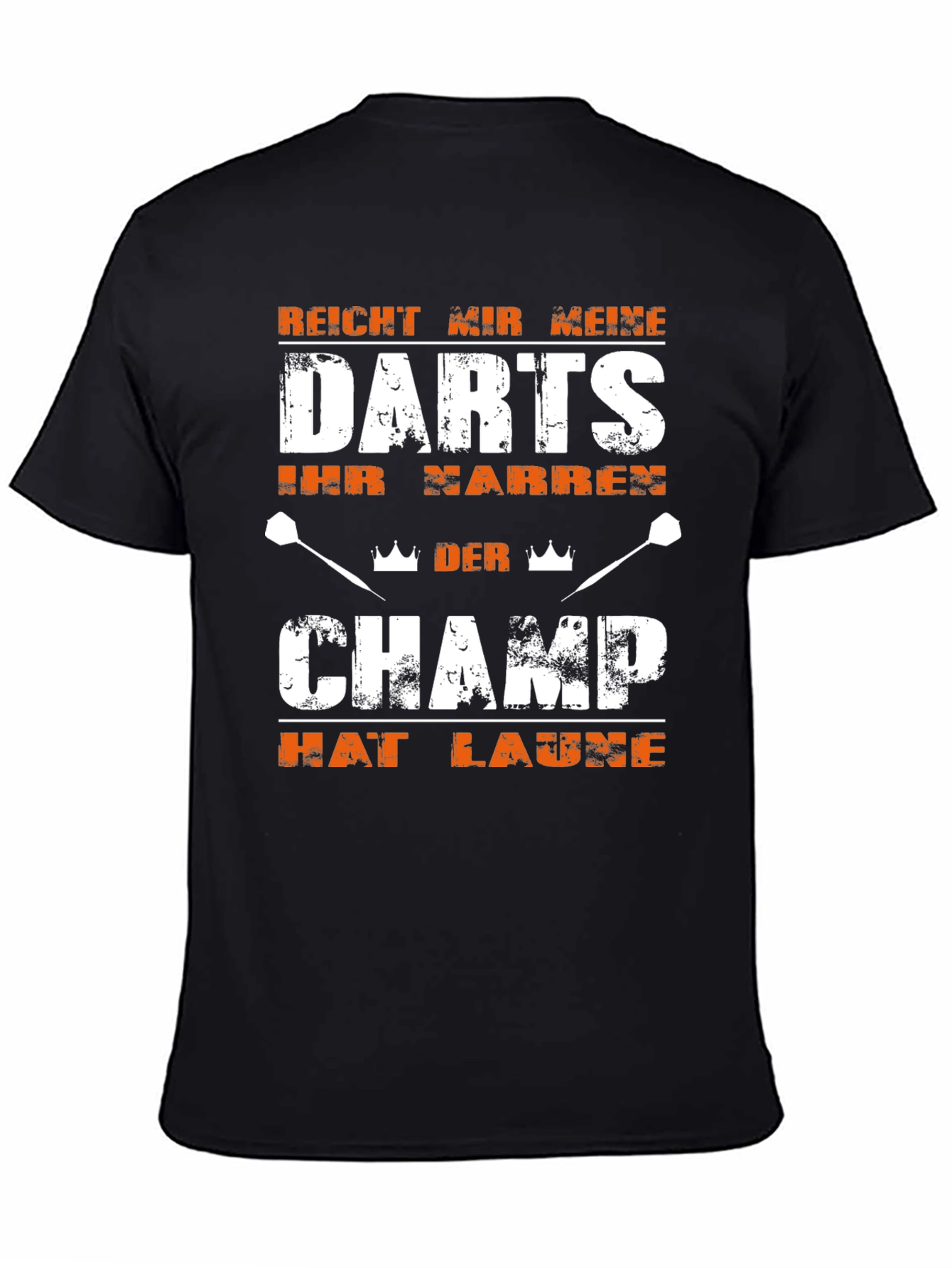 Darts Champ Funny Slogan Black T-Shirt