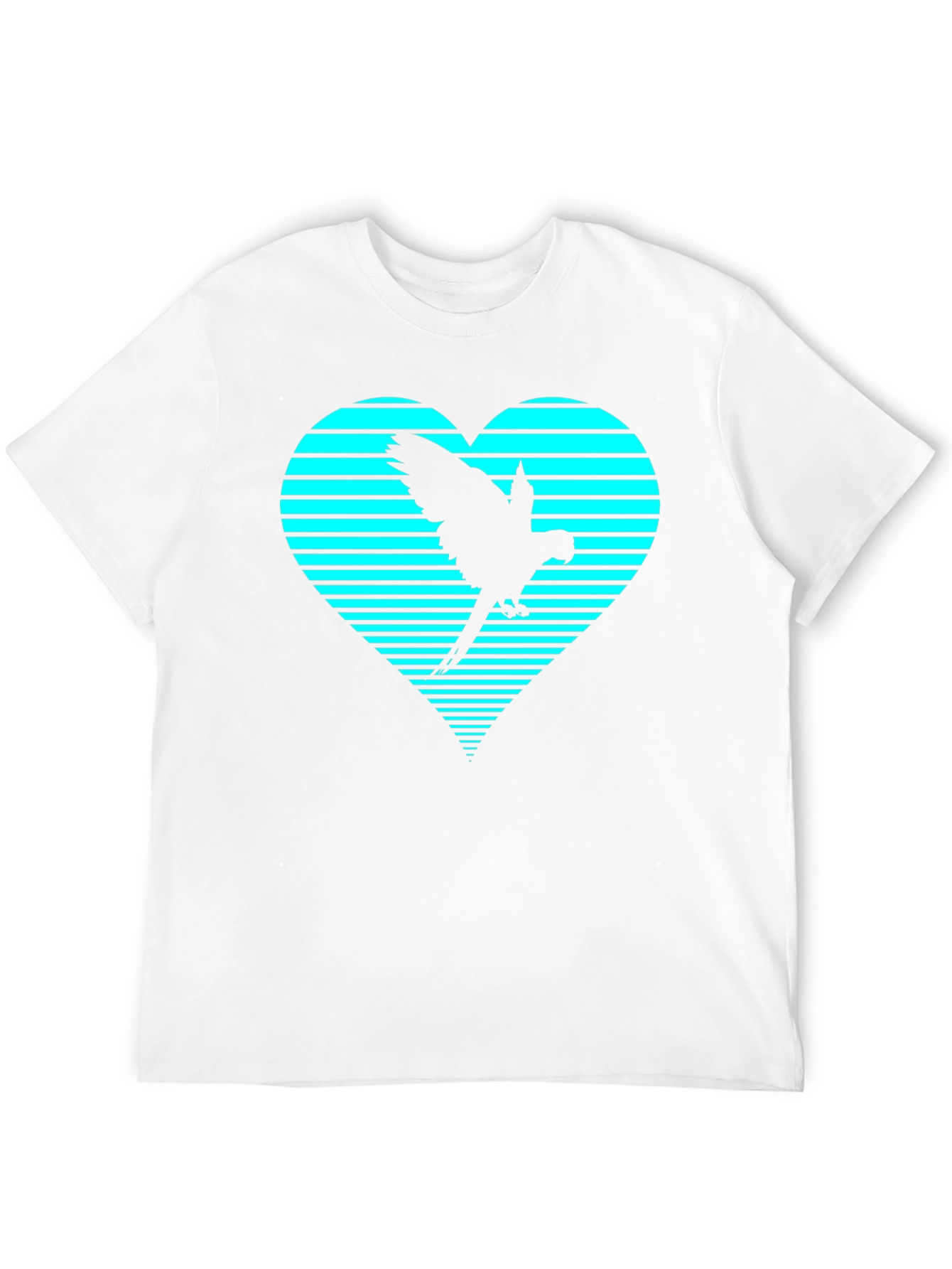 Parrot Heart Graphic Tee - Trendy Casual Shirt