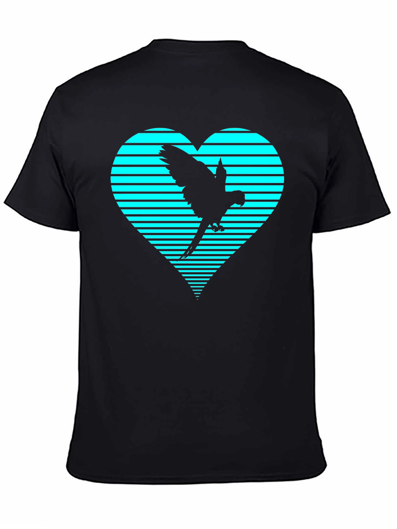 Parrot Heart Graphic Tee - Trendy Casual Shirt