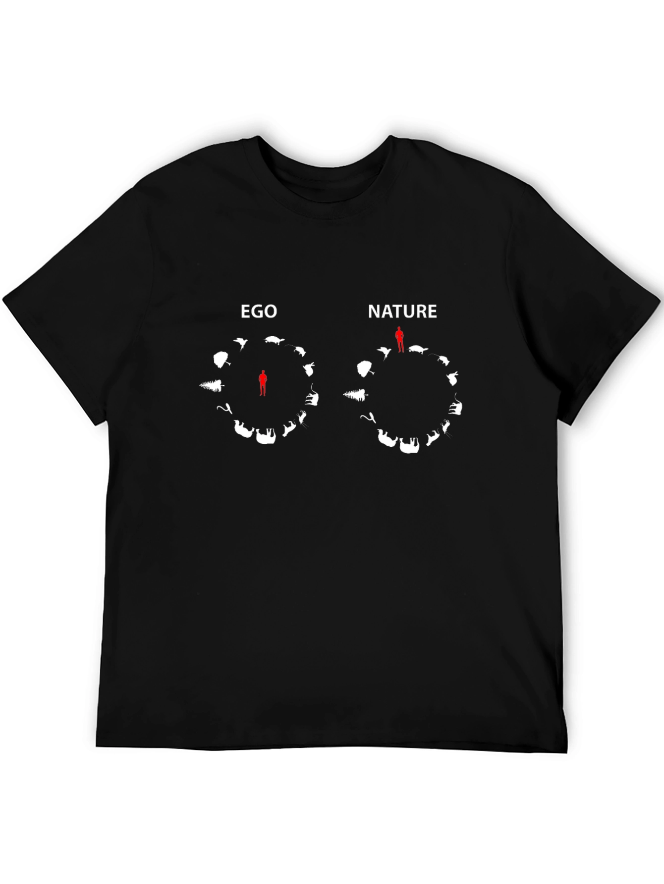 Ego vs Nature Graphic Tee - Black