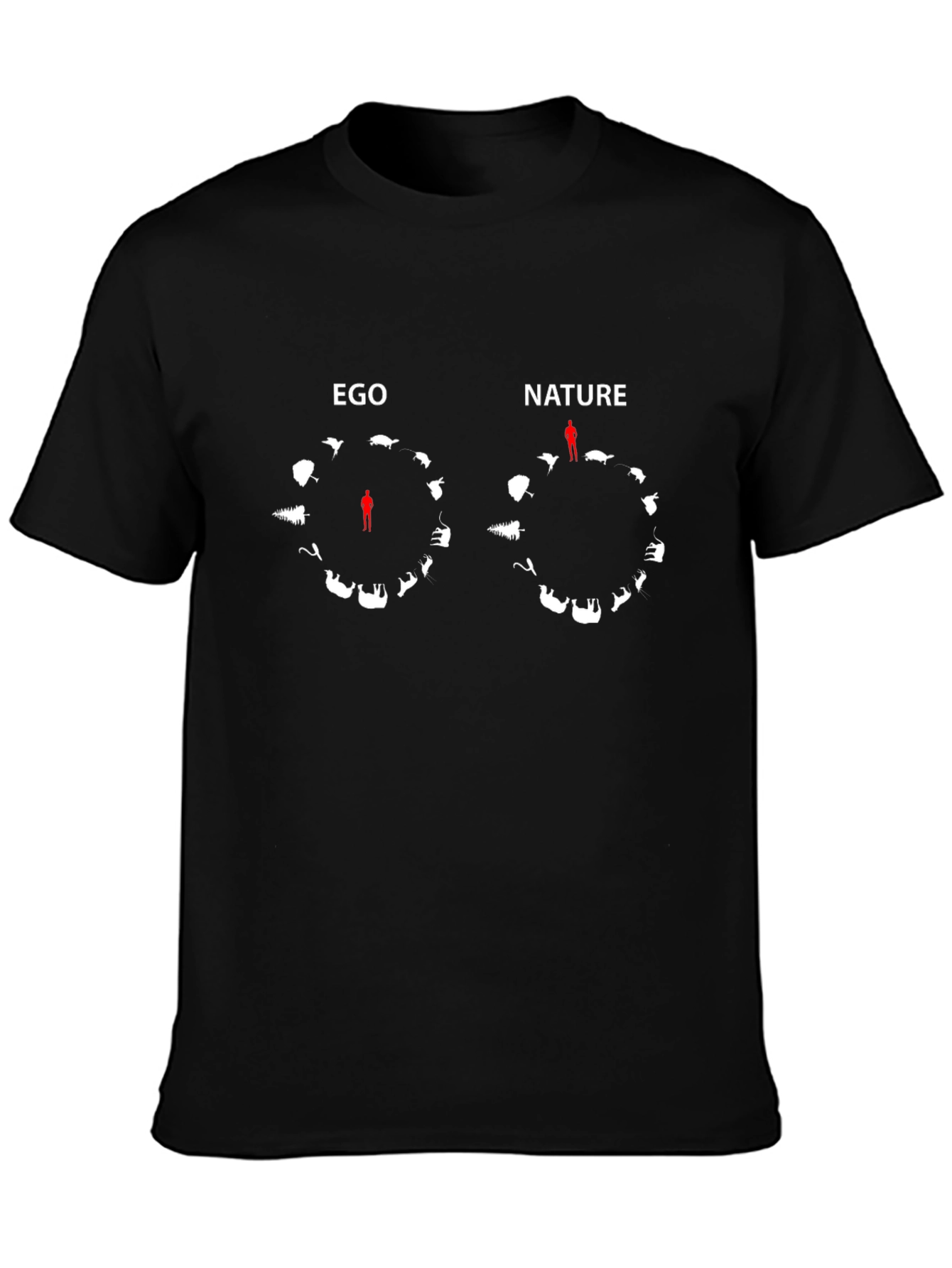 Ego vs Nature Graphic Tee - Black