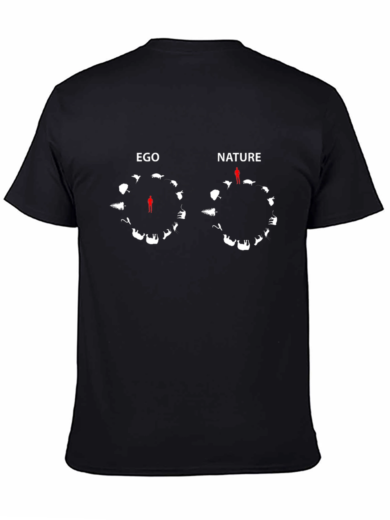 Ego vs Nature Graphic Tee - Black