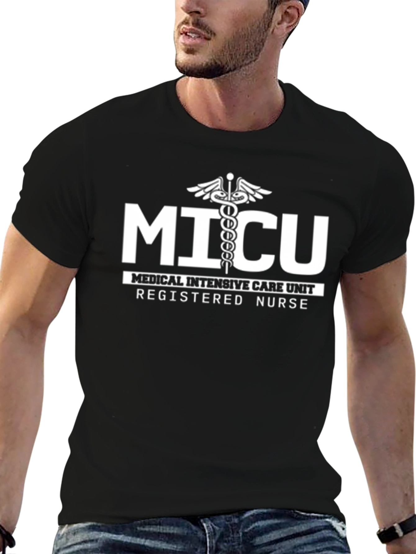 MICU Registered Nurse Black T-Shirt