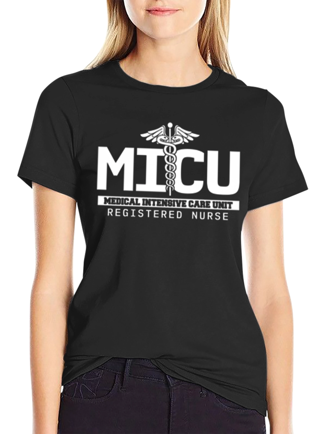 MICU Registered Nurse Black T-Shirt