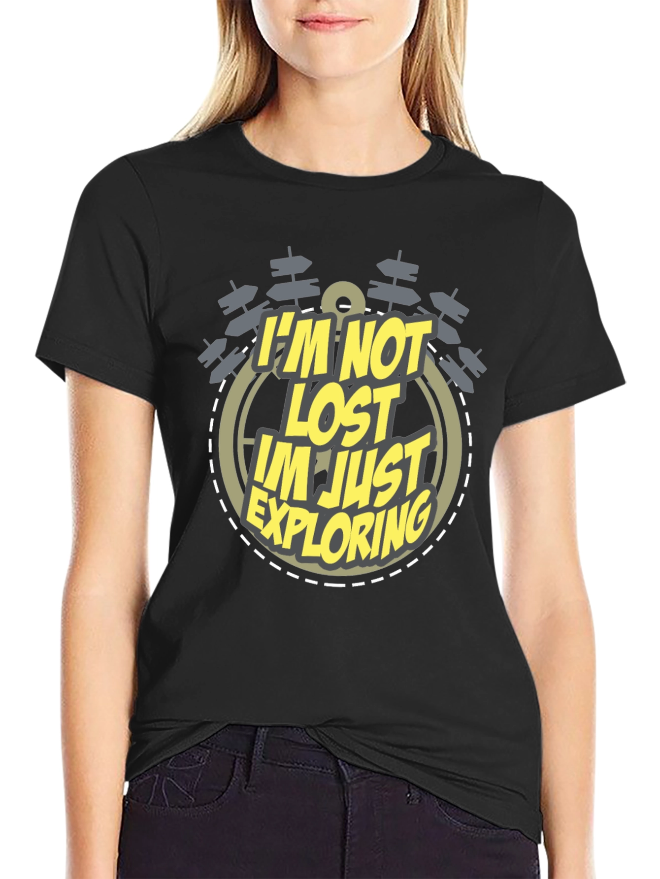 Exploring Graphic T-Shirt - Mens Black Tee